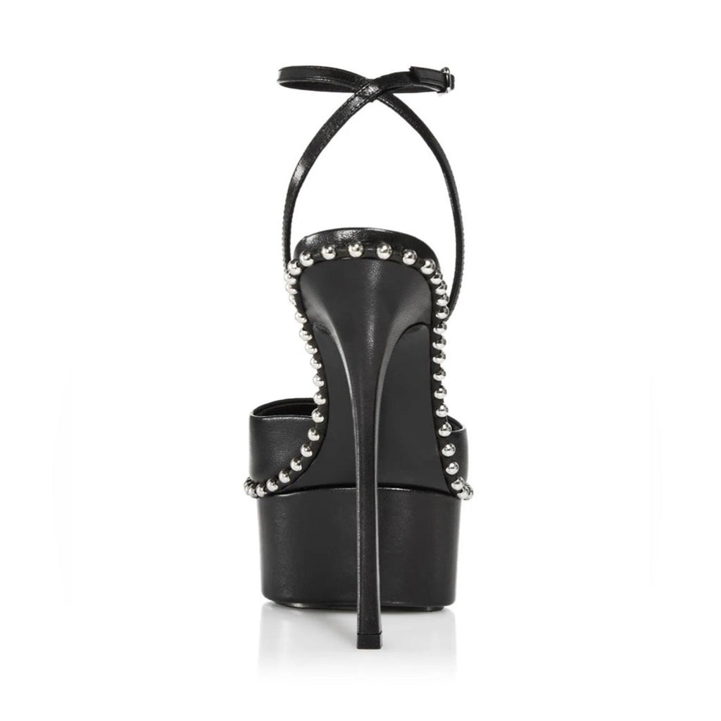 Alexander Wang Nova Ankle Strap 145 Studded Platform High Heel Sandals 35.5 NEW