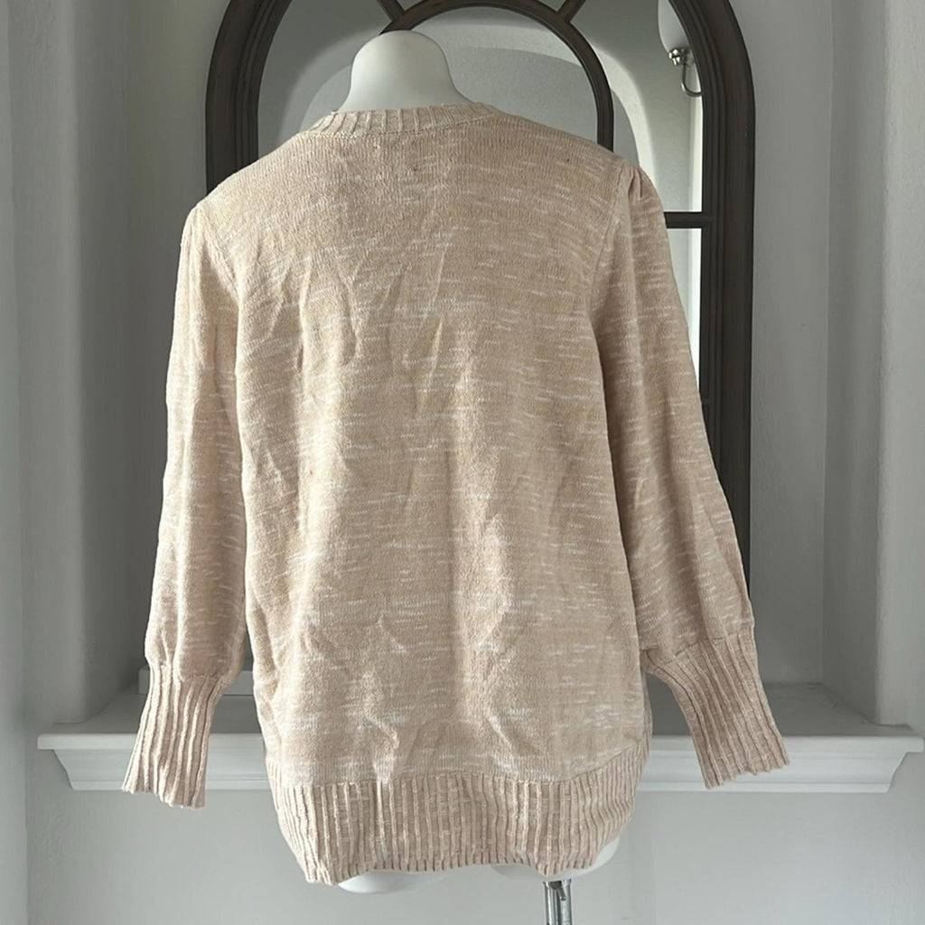 NIC+ZOE Evening Chill Sweater in Warm Sand, Size XL New w/Tag $138