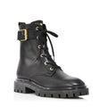 Stuart Weitzman Ultra Lug Sole Buckle Combat Boots Size 41/10.5B New Retail $695