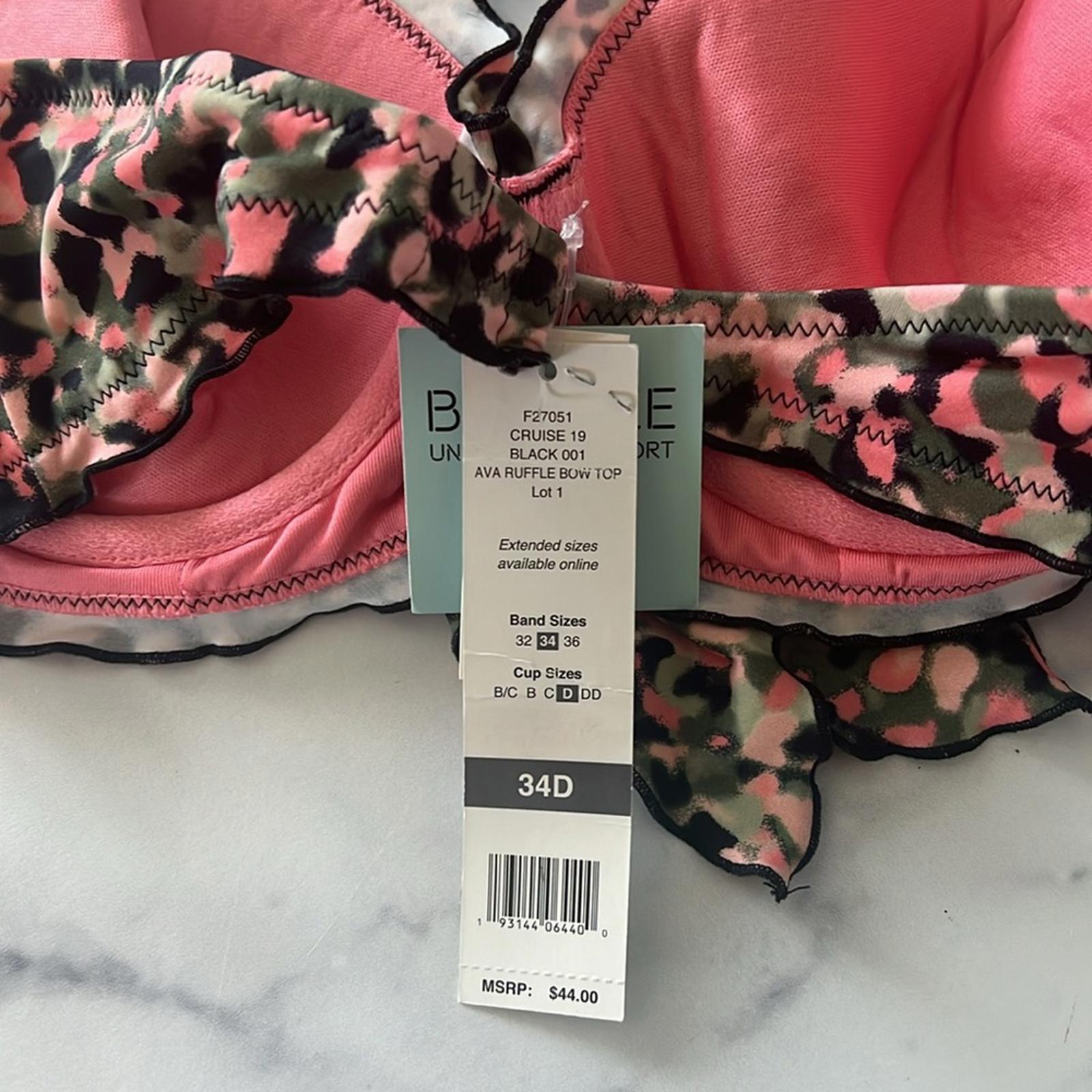 Sundazed Cruise Bikini Set, Mermaid Ruffle Bottom S, Ava Ruffle Bow Top Size 34D