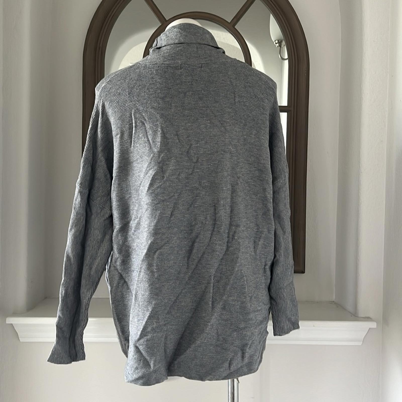 Cupio Mock Neck Knit Pullover Sweater in Heather Grey, Size XL New w/Tag