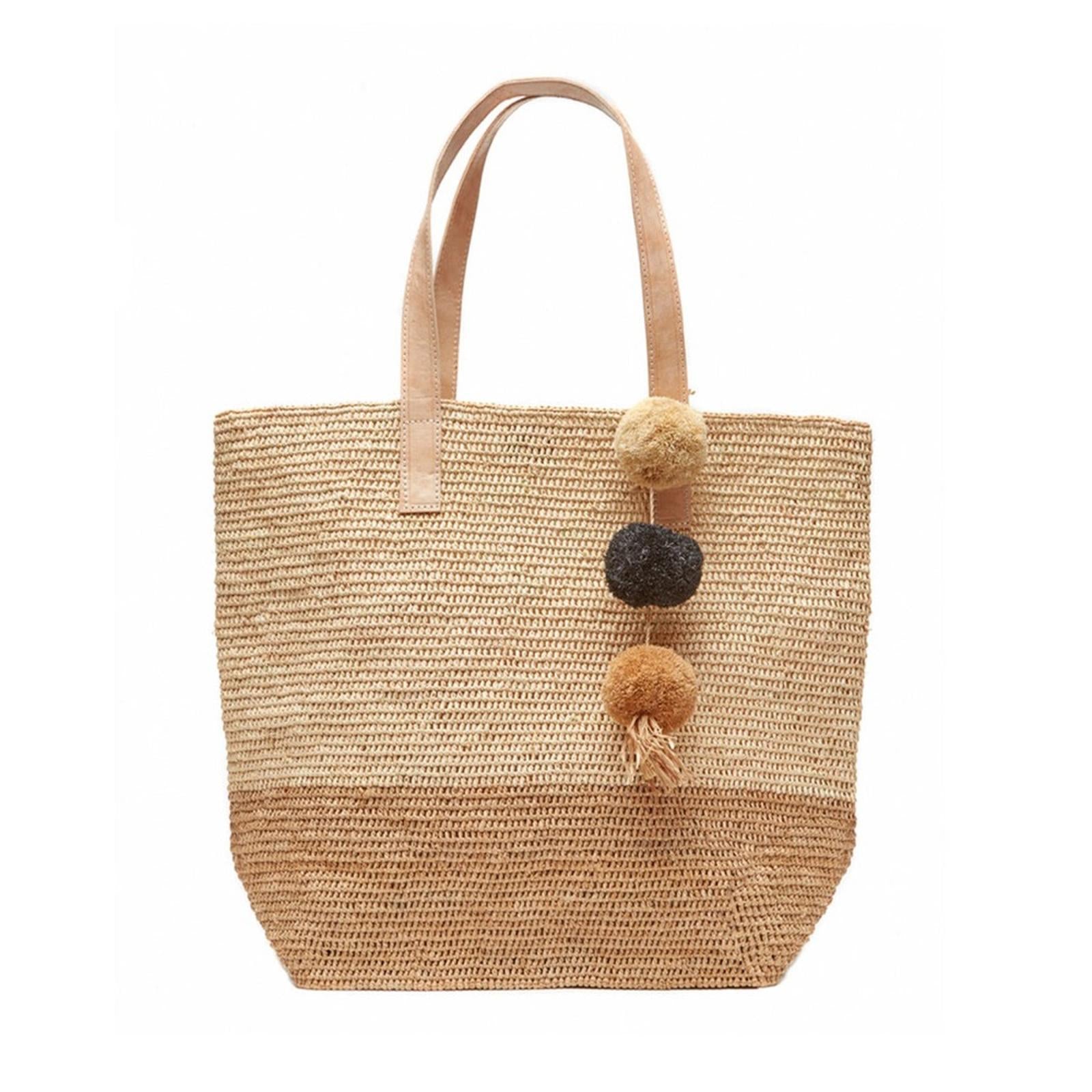 Mar Y Sol Montauk Tote Straw Bag in Sand/ Brown One Size, New w/Tag