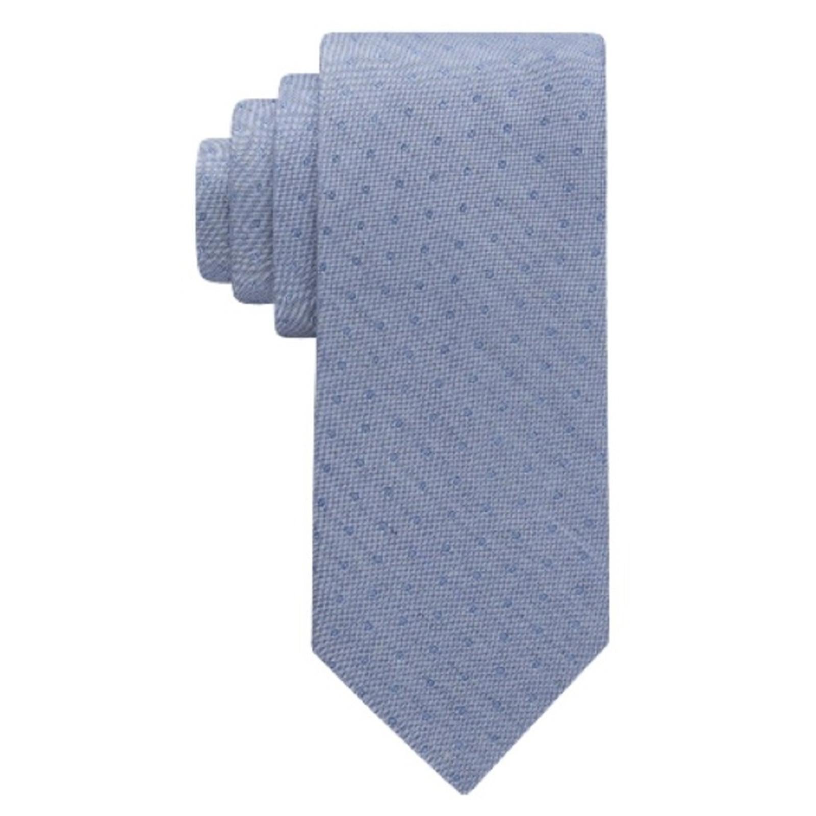 Calvin Klein Men’s Tonal Dot Neat Tie in Light Blue, New w/Tag