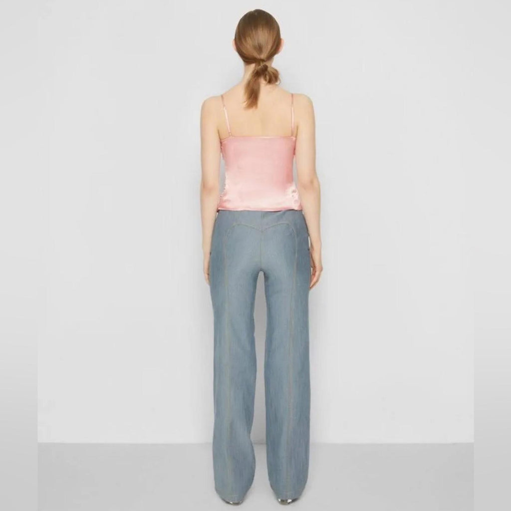 Cinq à Sept Jaylin Ruched Stretch Silk Camisole, Pink Quartz Size S New w/Tag