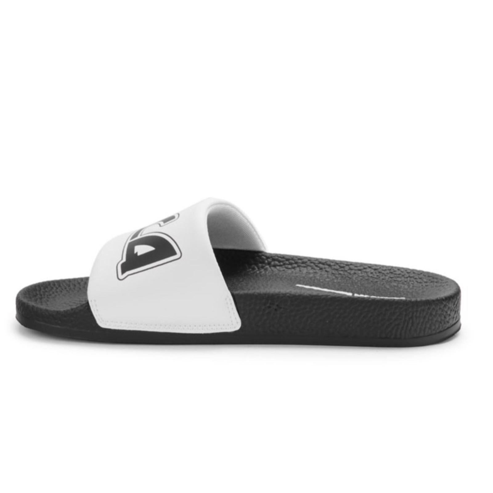 MCQ Alexander McQueen Logo Pool Slide Sandals in White, NWT, EU Size 45