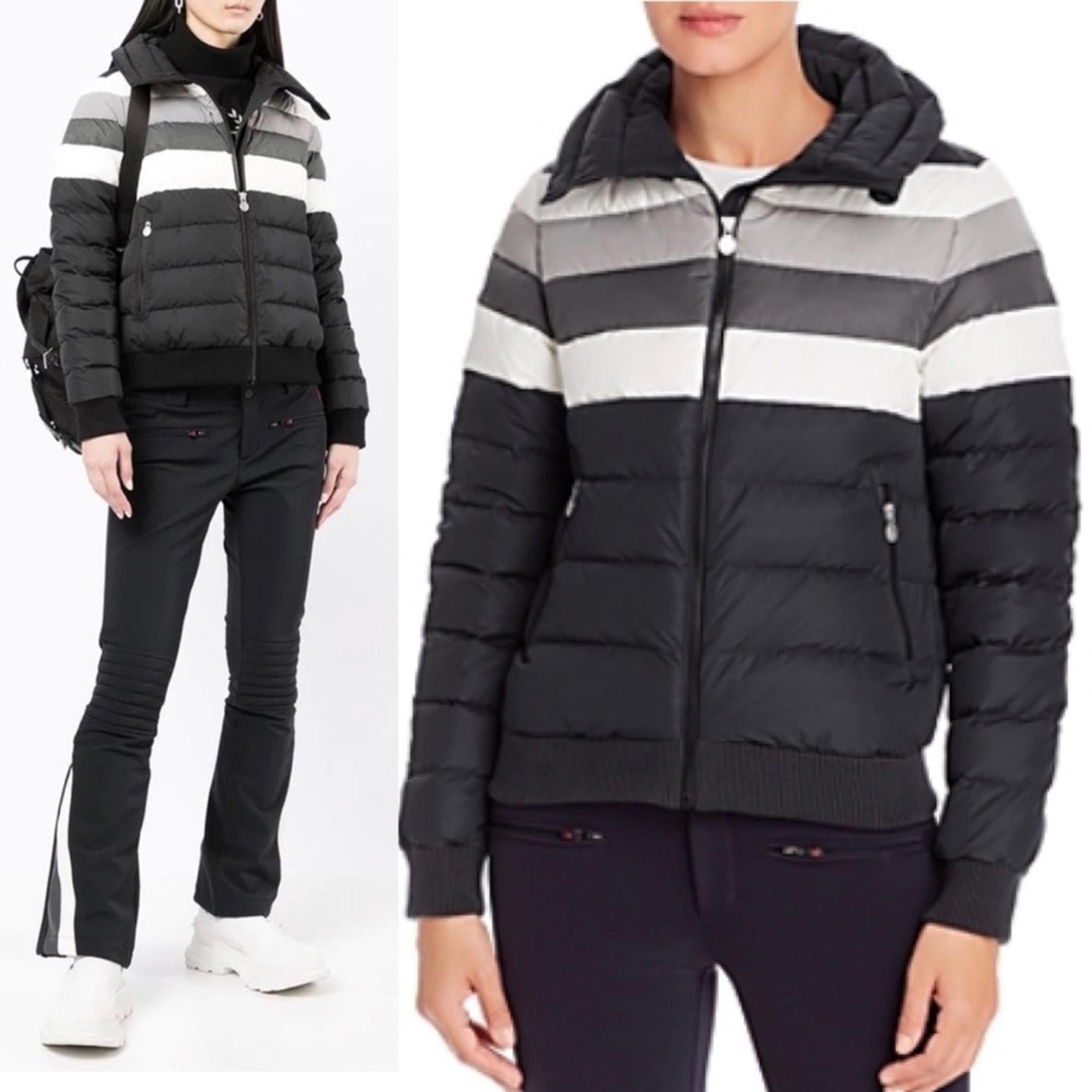 Perfect Moment Queenie Down Coat Jacket, Black Rainbow Size XS New w/Tag