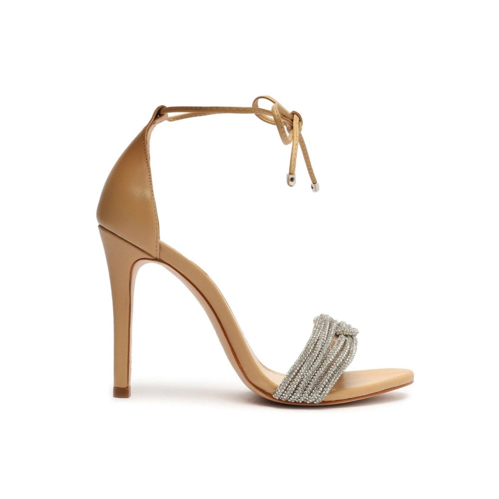 Schutz x Revolve Andy Leather Open Toe Heels, Size 8 New in Box w/Dust Bag