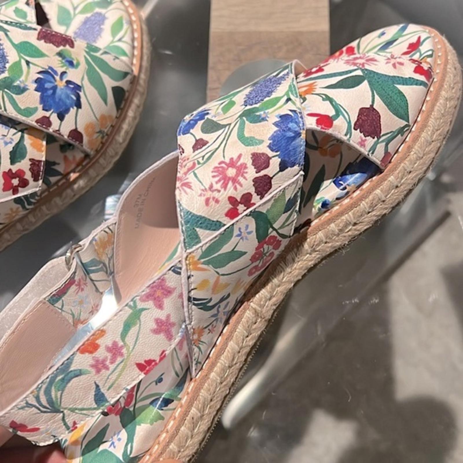 Alice+Olivia River Chelsea Wildflower Painted Nappa Espadrille w/DustBag Size37