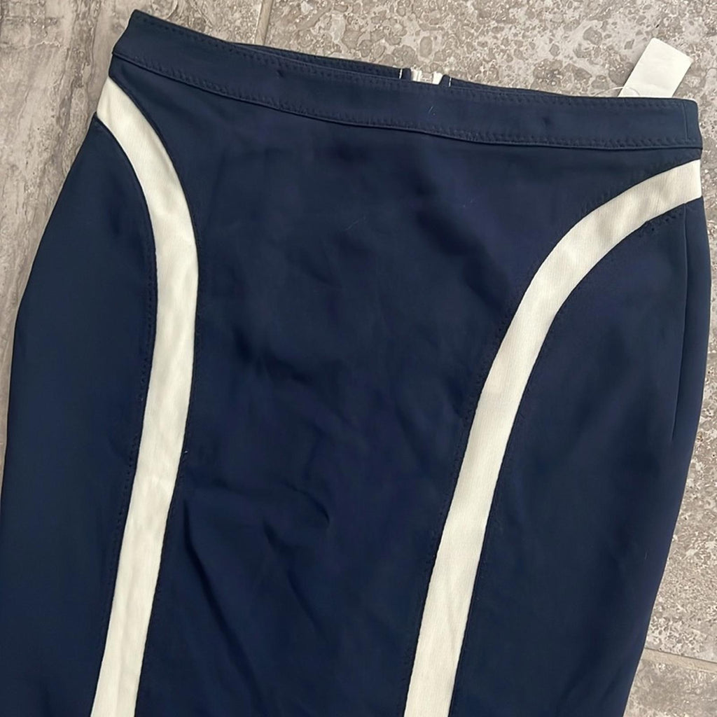 NWT Rag & Bone Midnight Scuba Skirt, Navy & Cream, Size 4 New w/Tag