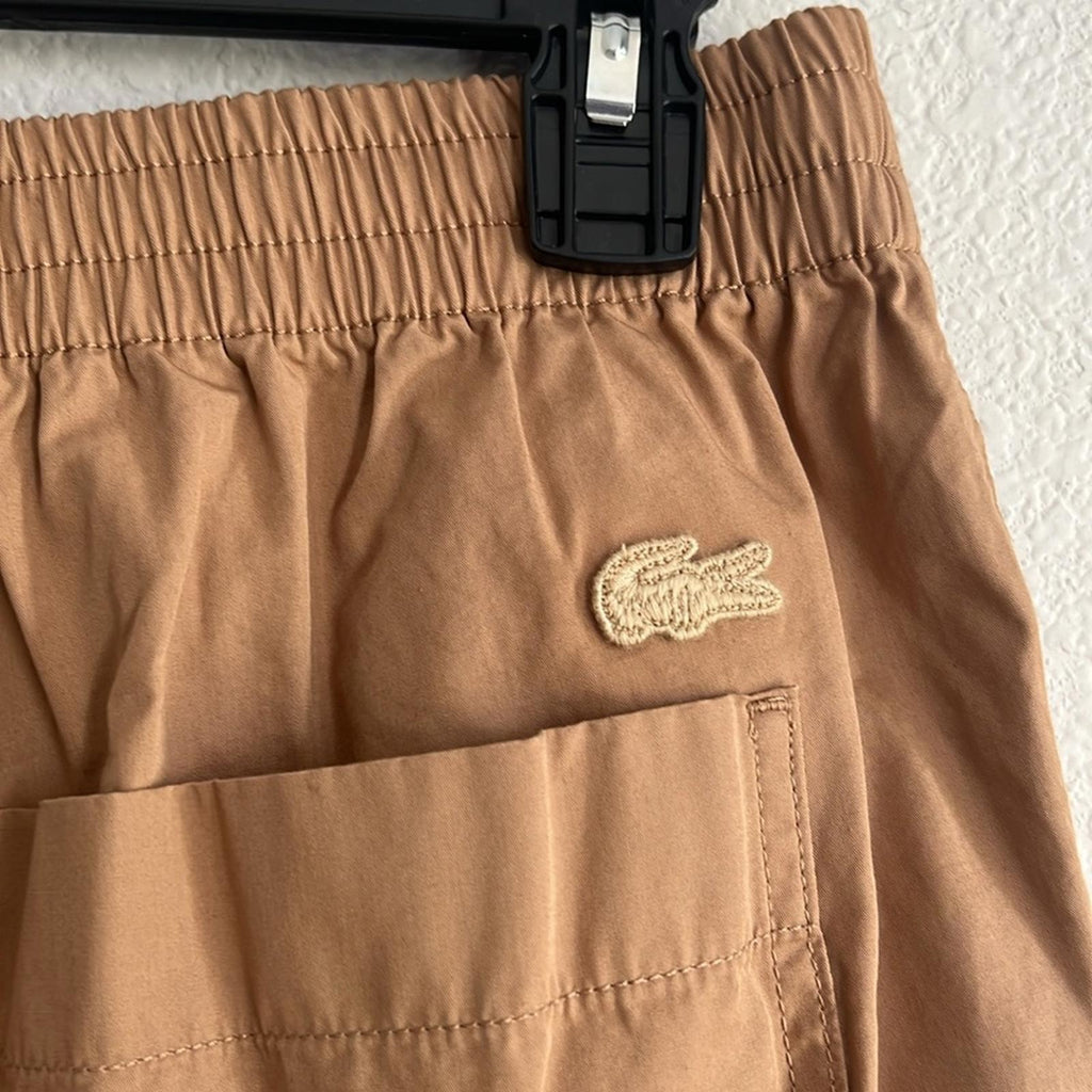 Lacoste Men’s Relaxed Fit Track Pants in Beige, NWT, Size L