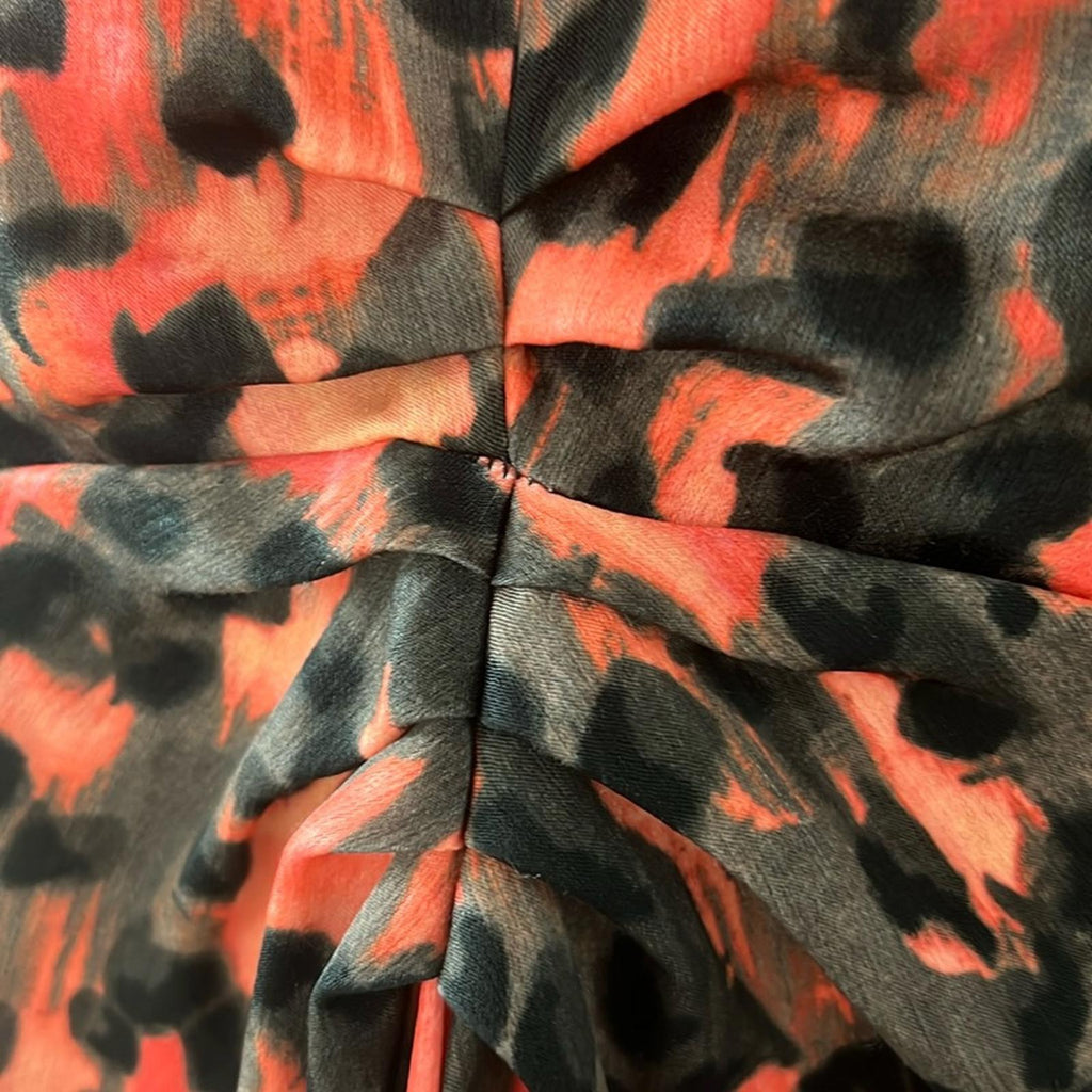 DKNY V-Neck Ruched Front Dress in Permission Multi, Size XL, New w/Tag
