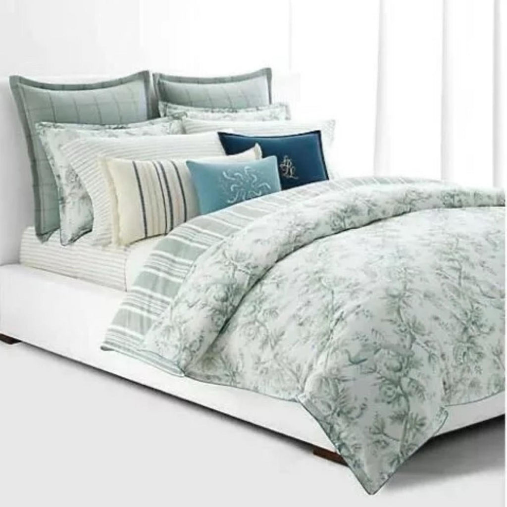 Ralph Lauren Julianne Euro Sham in Sage Cotton Linen NEW Retail $135