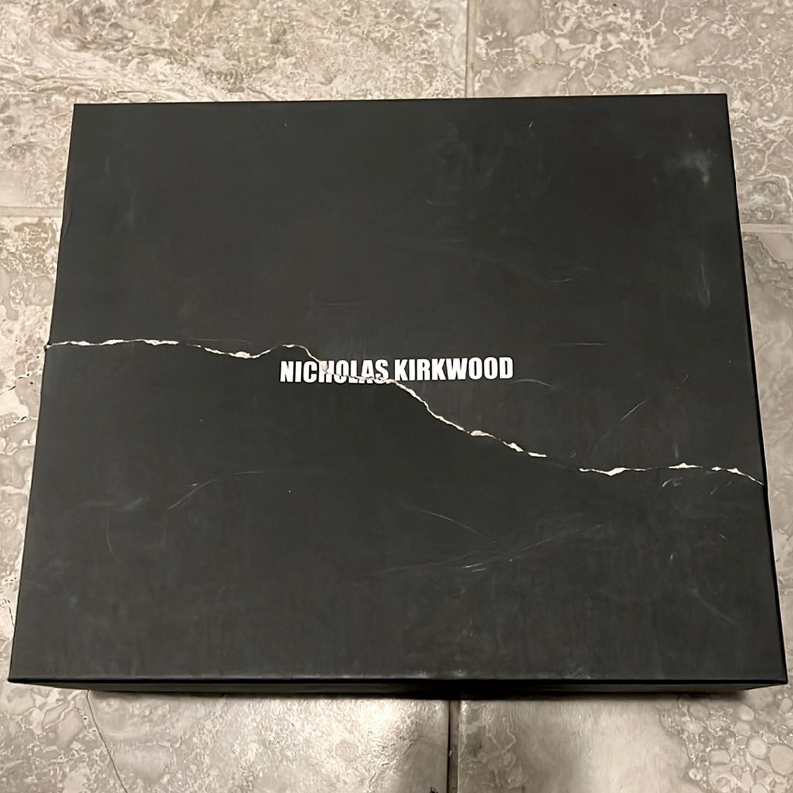 Nicholas Kirkwood Casati Leather Chelsea Boots Size EU37 New in Box w/DustBag