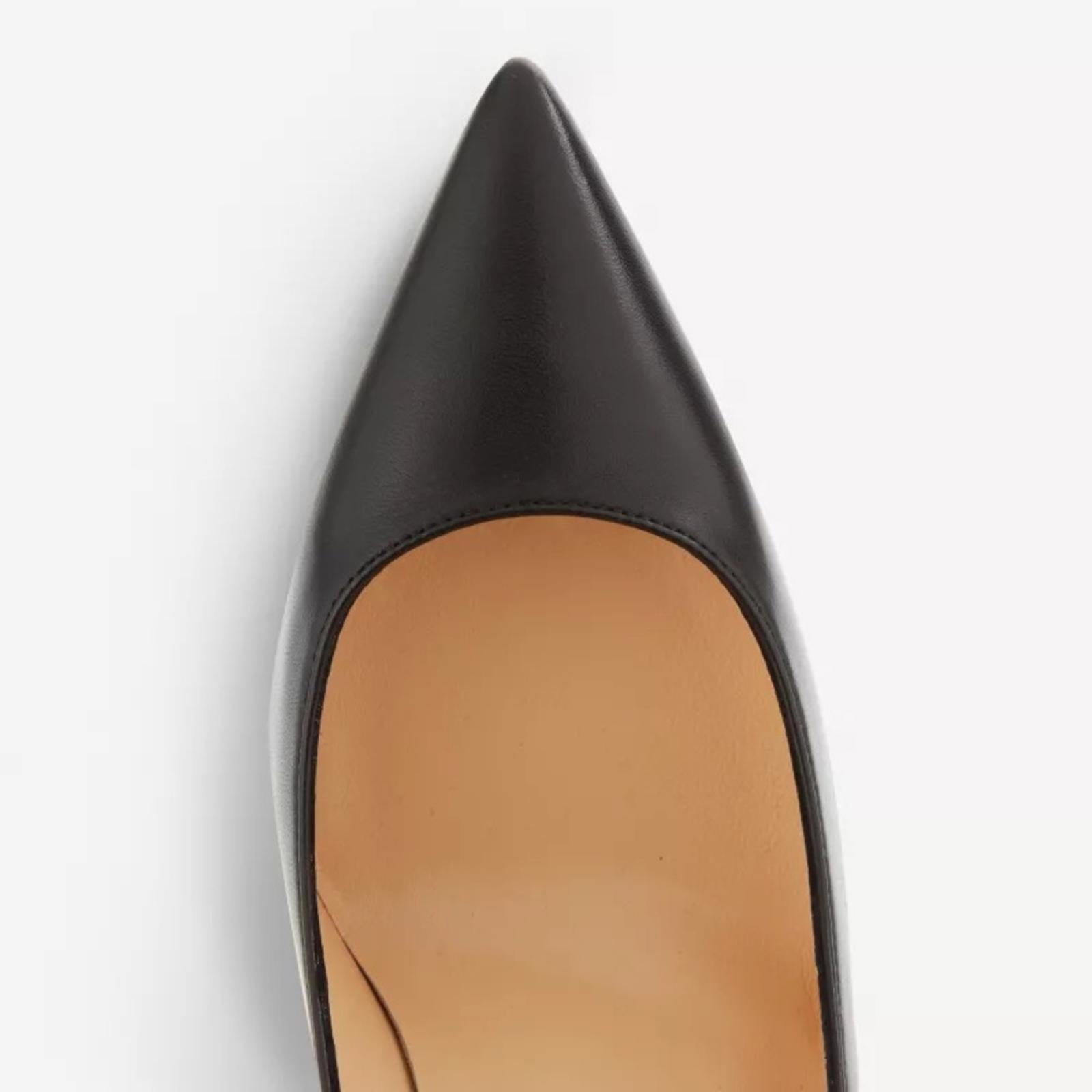 Christian Louboutin Kate 100 Leather Courts in Black, Size 42 NEW + DustBags