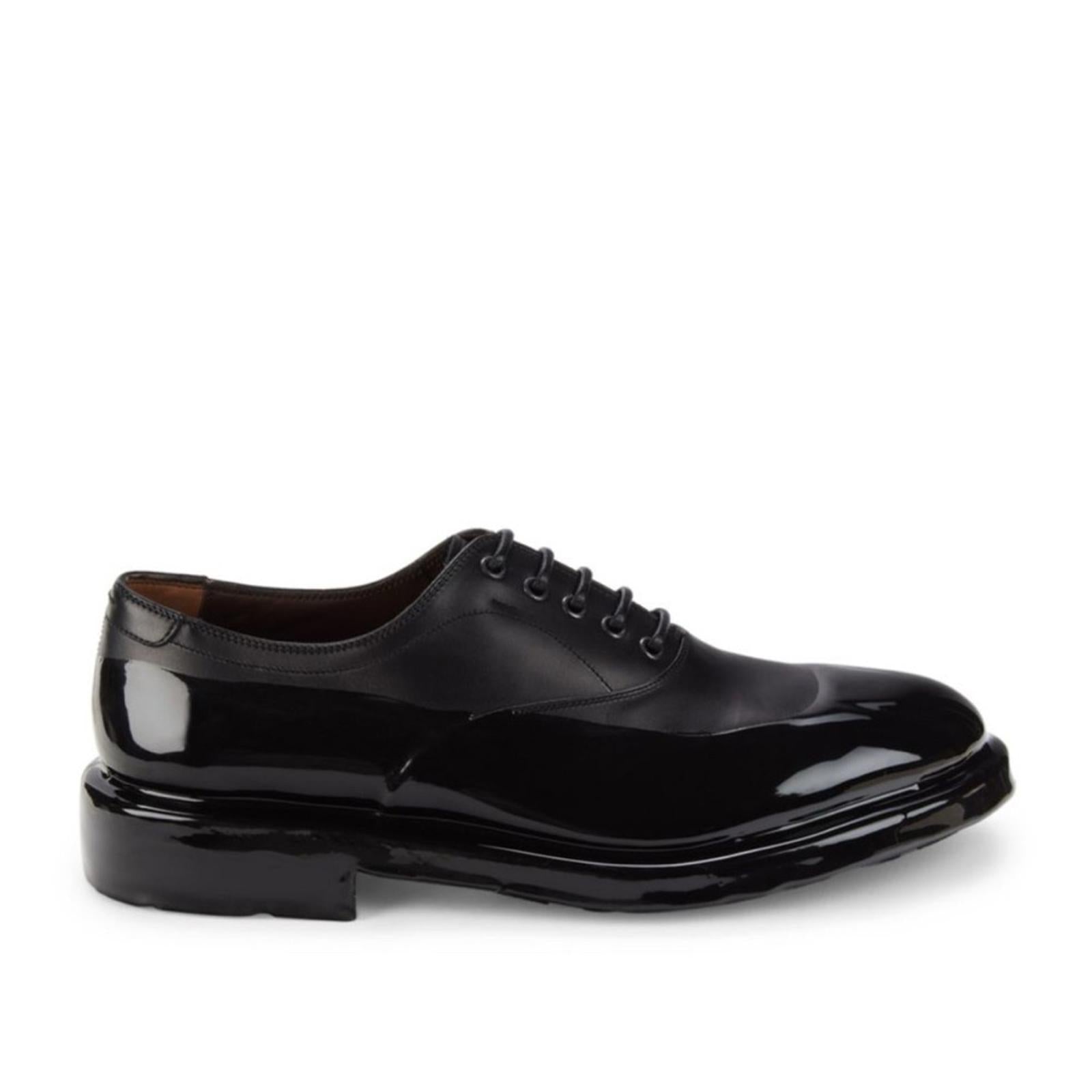 Salvatore Ferragamo Dipped Leather Oxford Shoes Size 6 EEE NEW in Box + DustBag