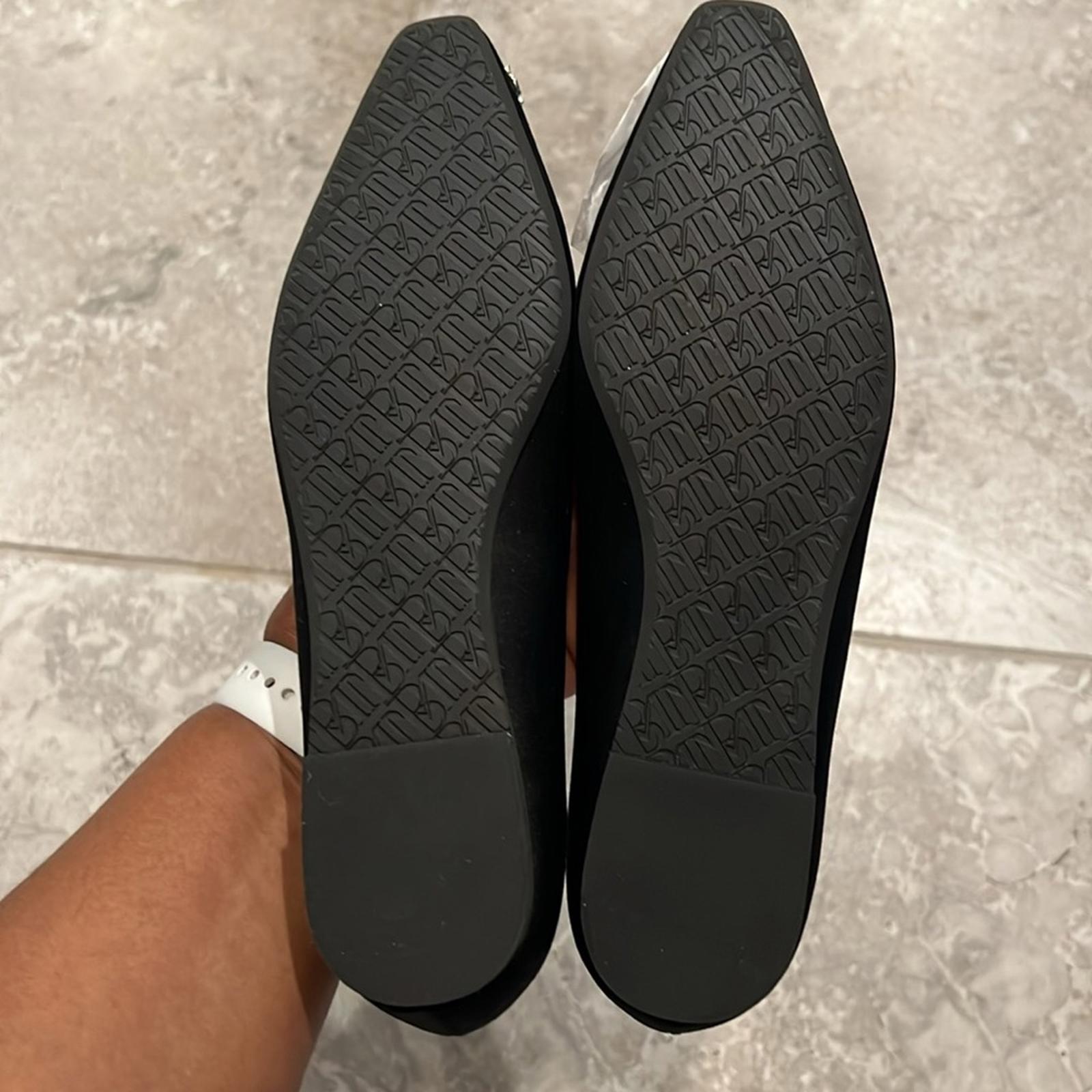 Badgley Mischka Emerie Slip On Embellished Flats Black, Size 5.5 NEW +DustBag