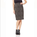 Kasper Jacquard Knit Pencil Skirt in Animal Print, Black Multi Size 18 New w/Tag