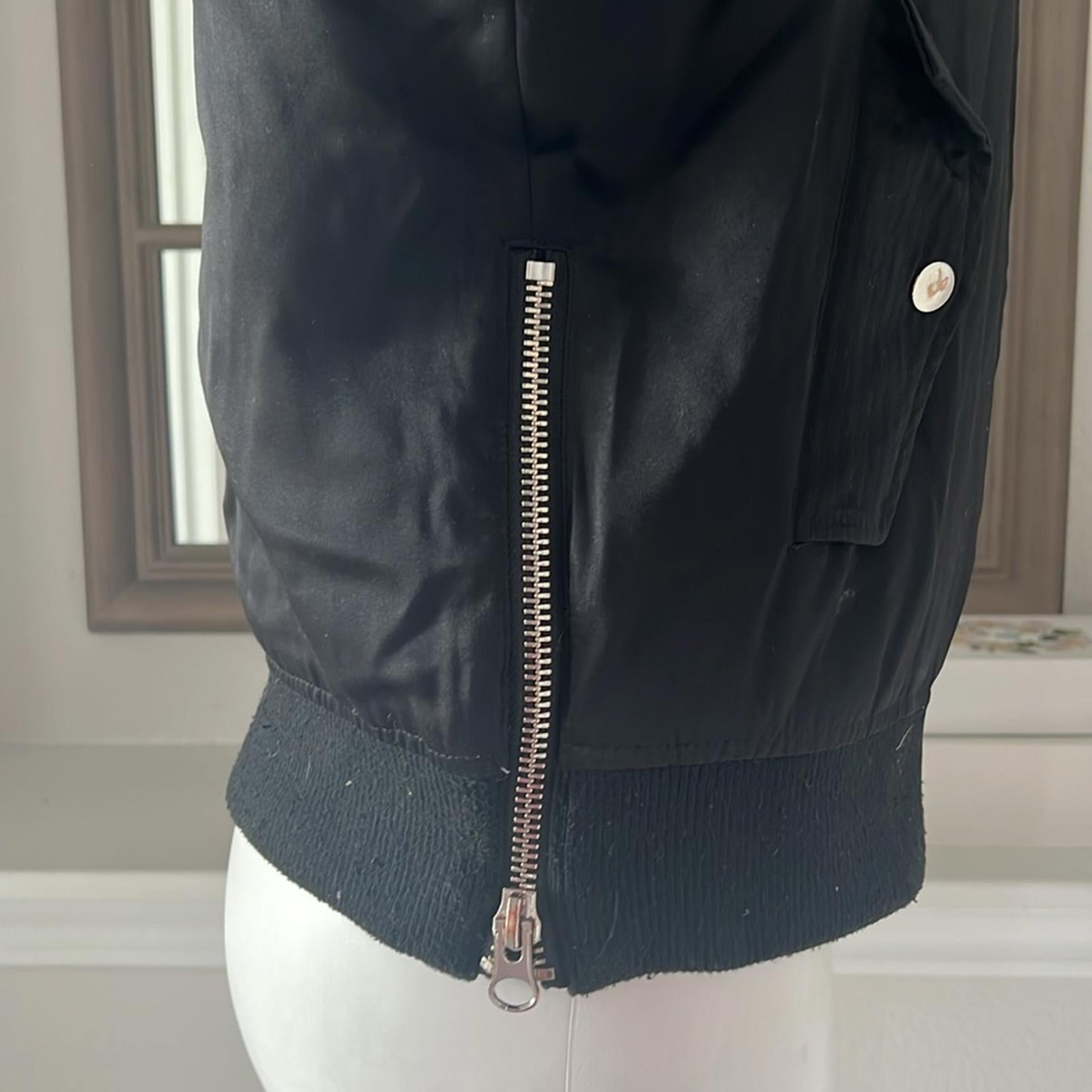 Maje Bart Bomber Jacket in Black, Size EU 40 (US M), Preloved