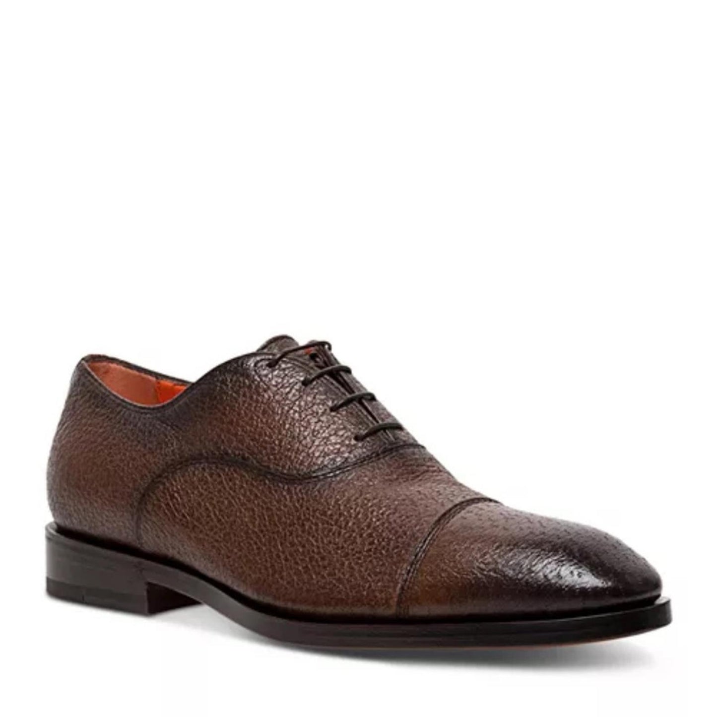 Santoni Men's Simon Cap Toe Oxfords in Cognac, Size UK10 US11 New +DustBag