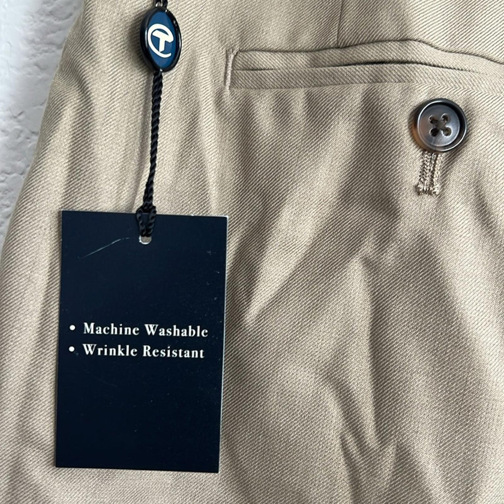 Joseph & Feiss Men's Khaki Chinos Wool-Blend, NWT, Size 40 X 30