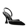 Stuart Weitzman Gemcut Xcurve Slingback Pumps in Black Suede, Size 6 NEW $650