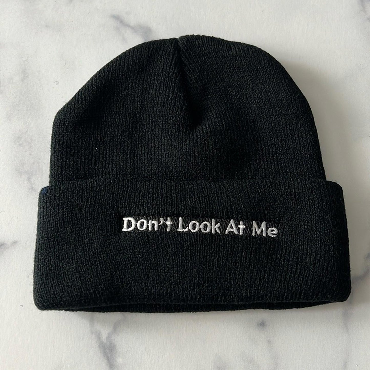 “Don’t Look At Me” Black Beanie NEW w/o Tag