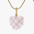 Moonstone Necklace Rose Quartz Heart Necklace, NEW