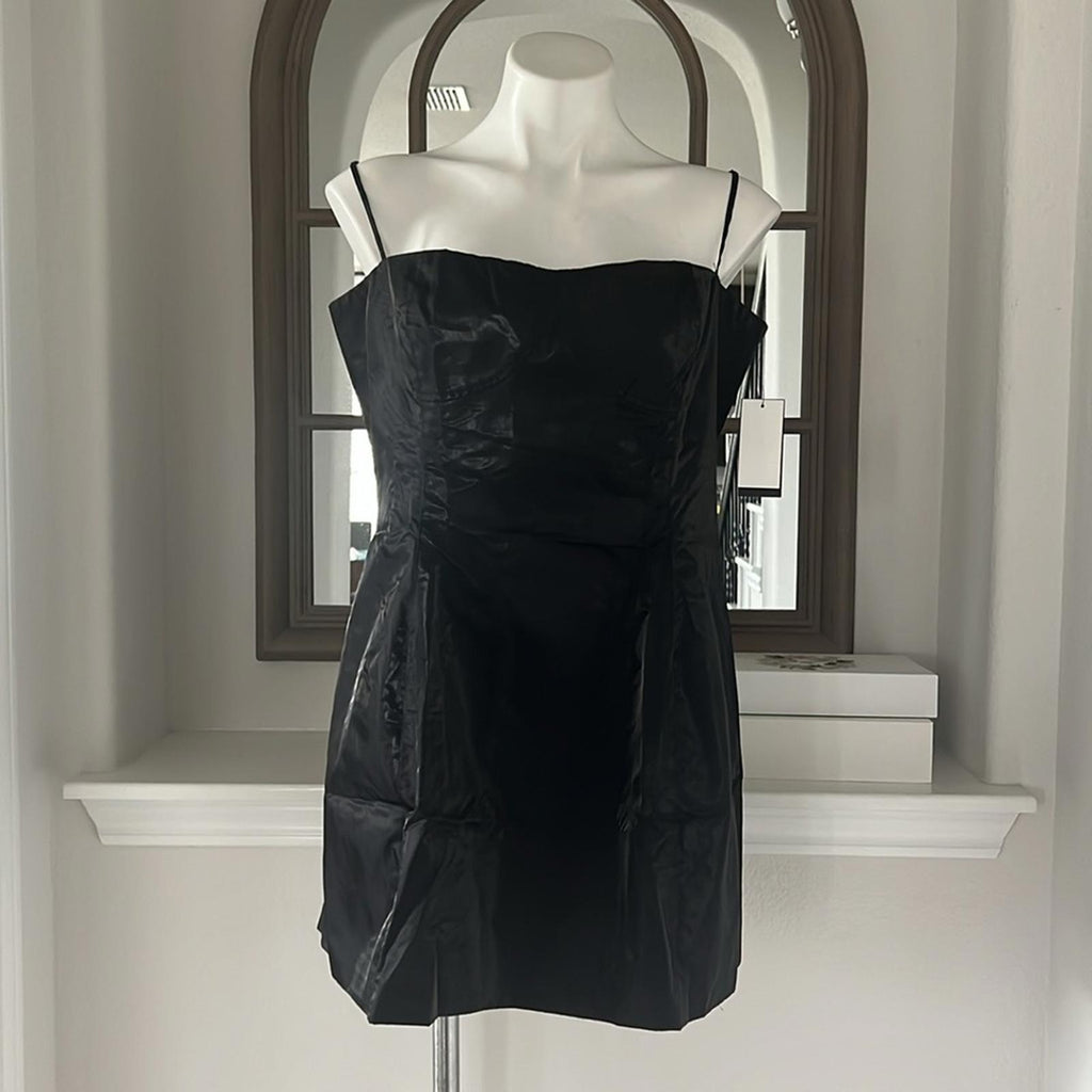Danielle x Macy’s Fit & Flare Mini Dress w/Pockets in Black, Size 16 NWT $89