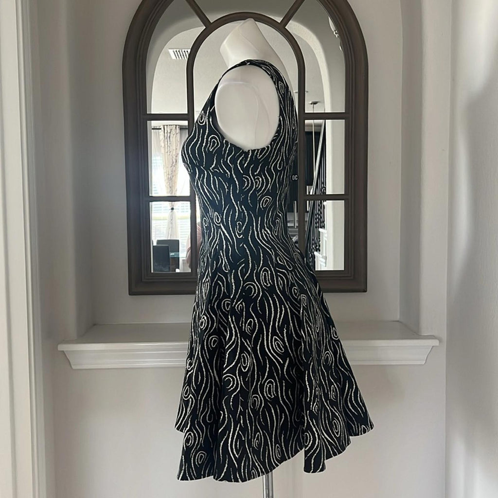 Opening Ceremony Fit & Flare Mini Dress in Black/White Size 4 New w/Tag $475