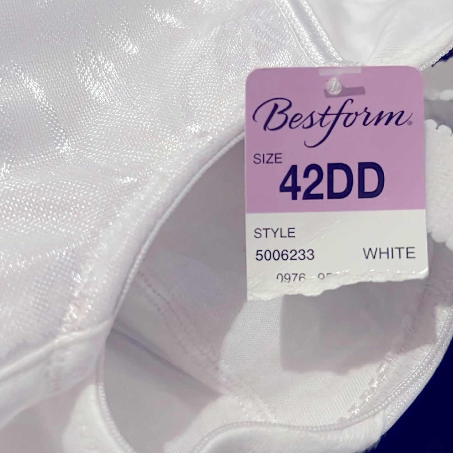 Bestform Floral Trim Wireless Cotton Bra with Lightly-Lined Cups, Size 42DD NWT