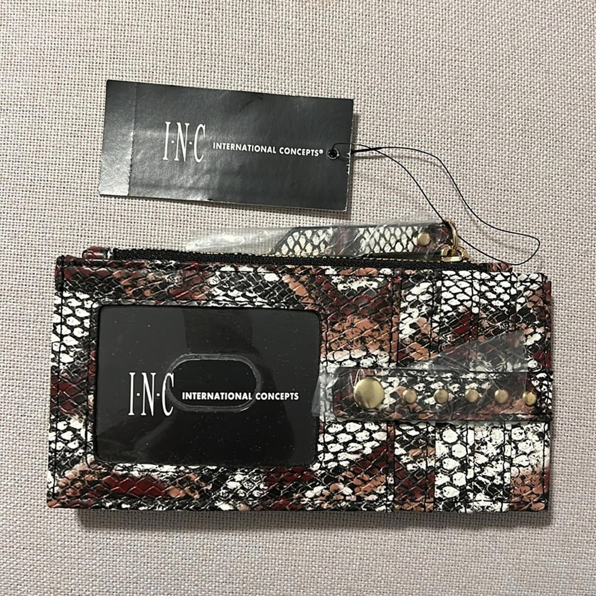 I.N.C. Hazell Cardcase in Watercolor Snake, New w/Tag