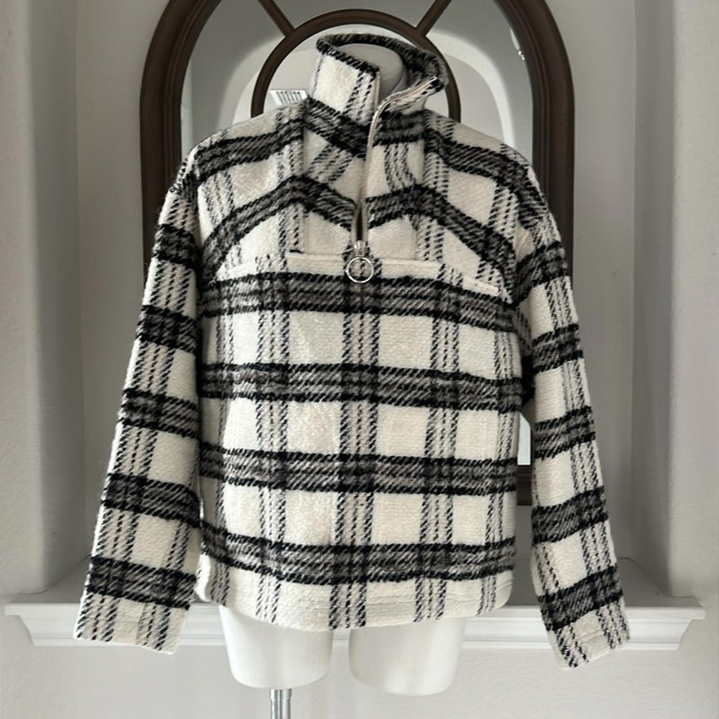 IRO Bika Jacket in Ecru/Black/Grey Size EU 40 New w/Tag