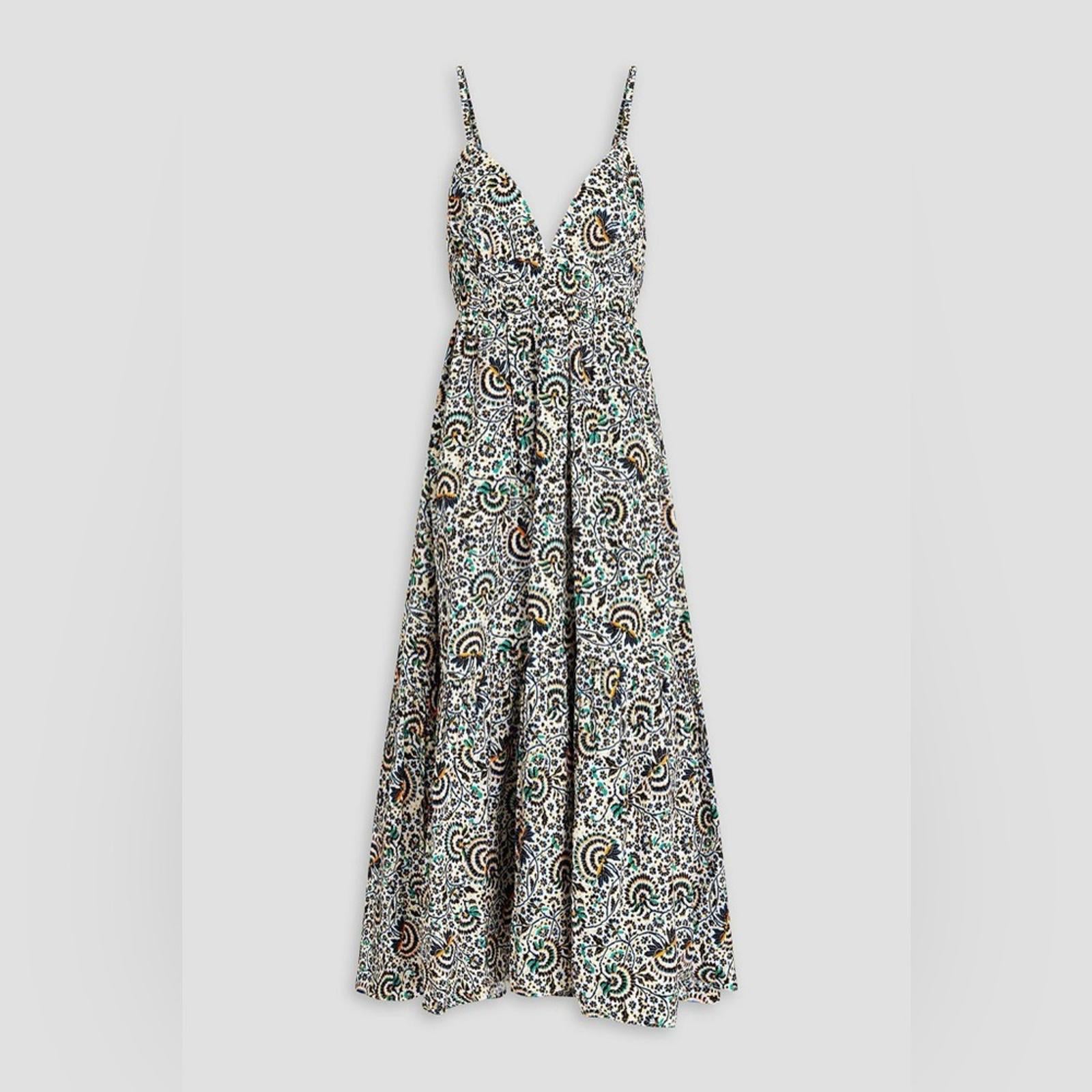 A.L.C. Rhodes Printed Cotton-Poplin Midi Dress, Size 4 New w/Tag $545