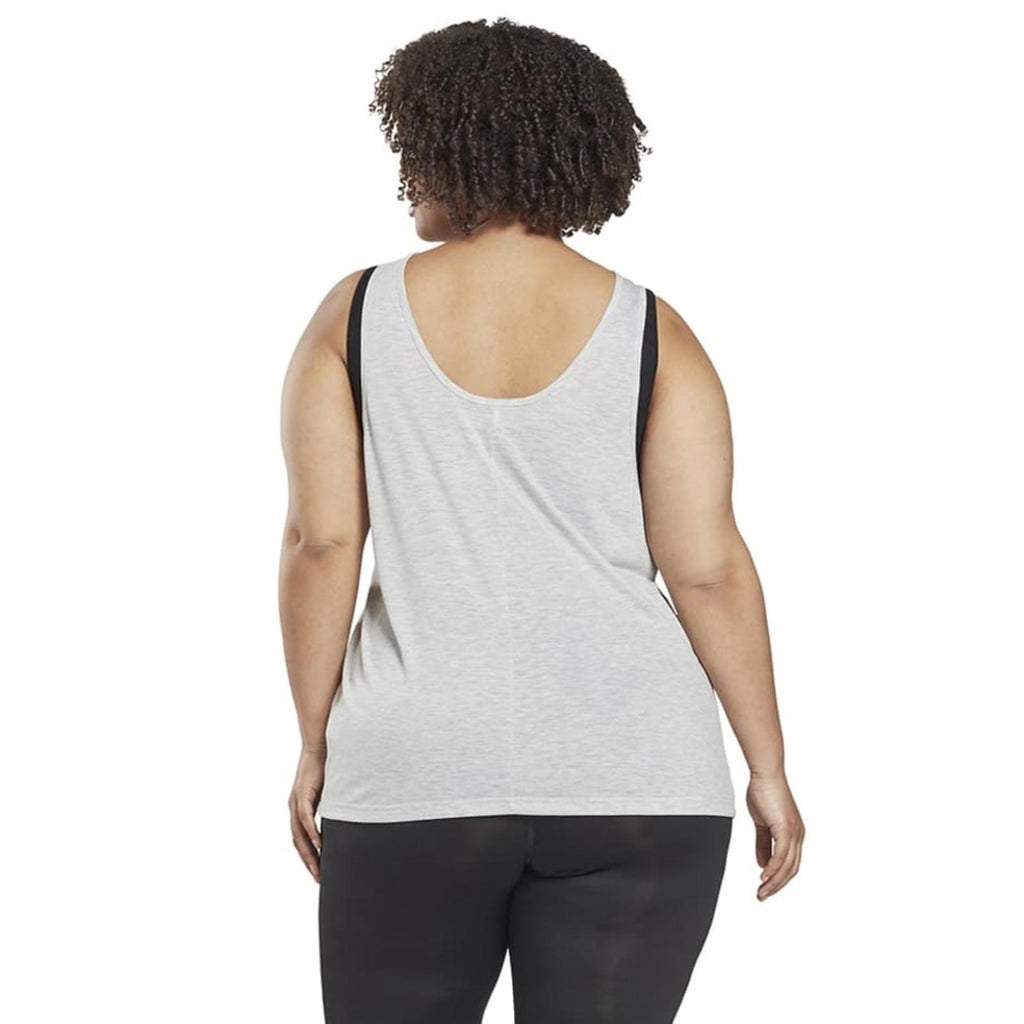 Reebok Performance Plus Workout Ready Supremium Tank Top, Size 1X Lt Grey NWT
