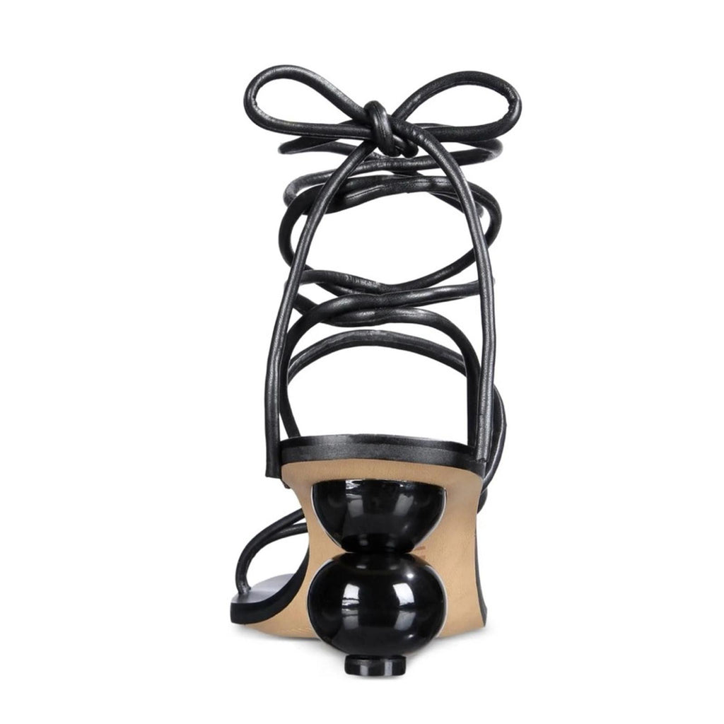 INC Chedel Lace-Up Ankle-T Sandals in Black, Size 5.5 New in Box $79.50