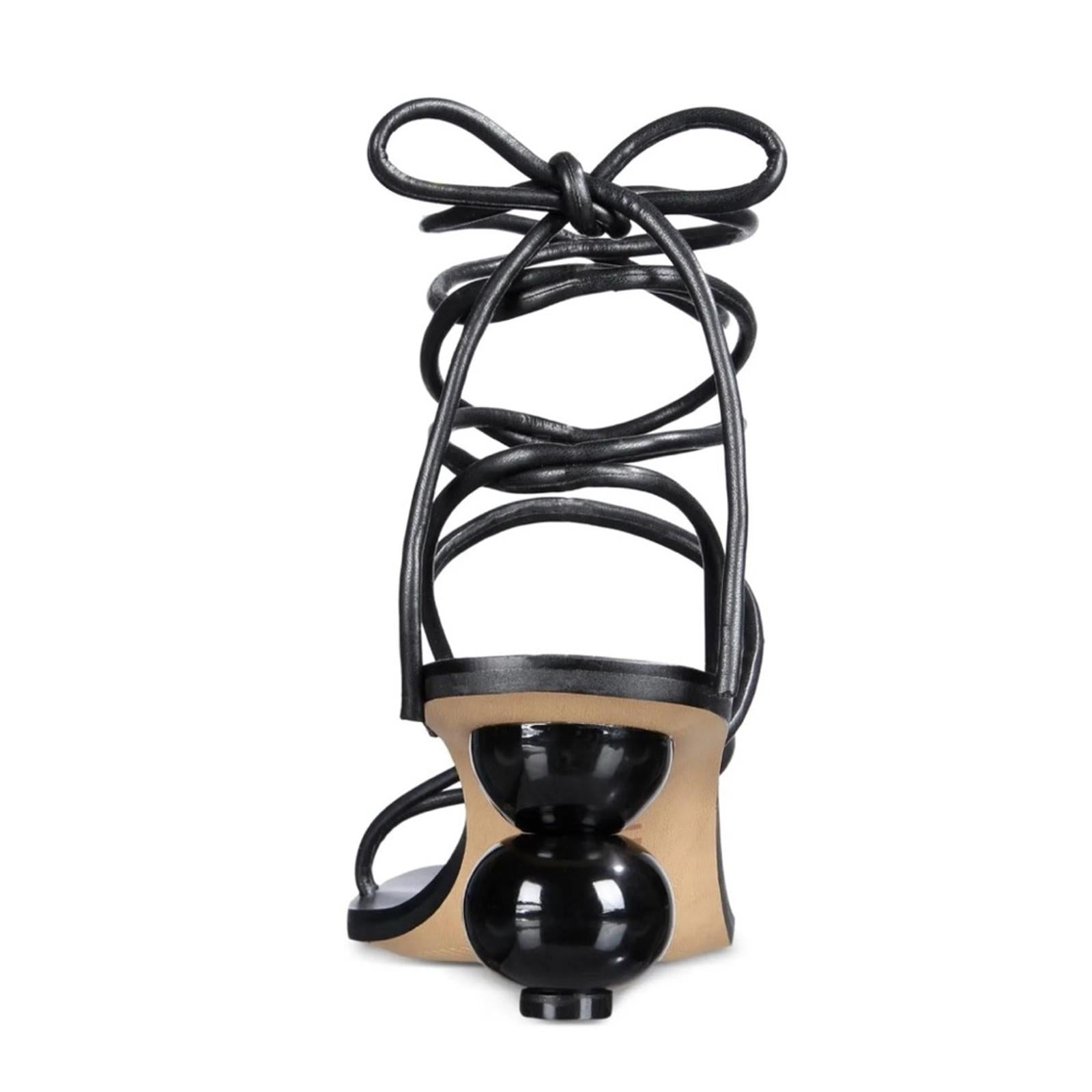 INC Chedel Lace-Up Ankle-T Sandals in Black, Size 5.5 New in Box $79.50