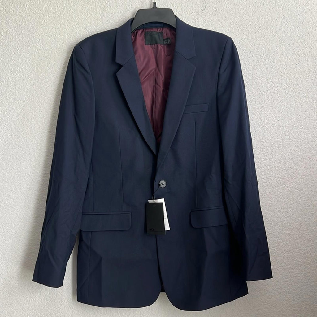 Asos Design Two-Button Suit Jacket in Navy, NWT, Size 38R