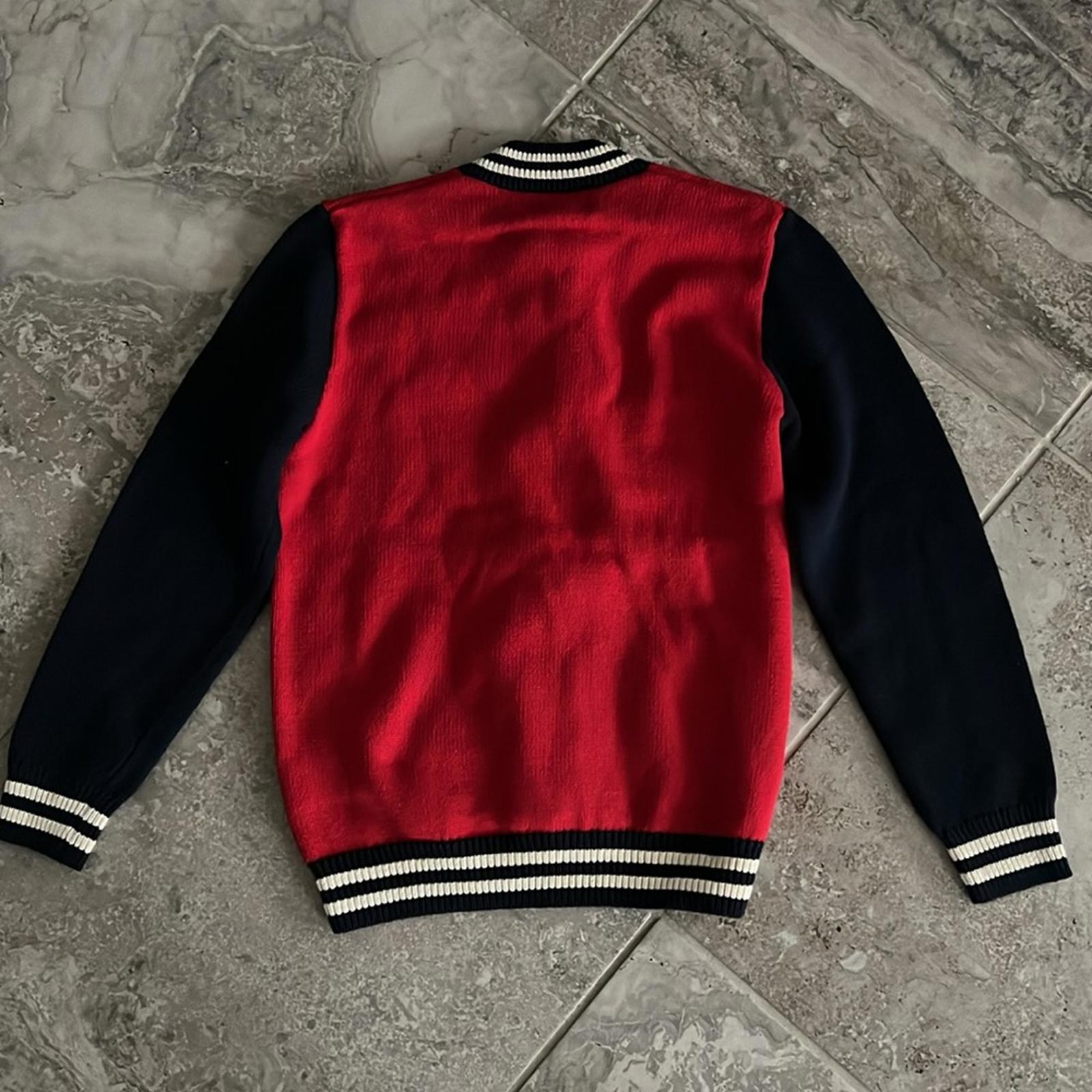 Polo Ralph Lauren Cotton Full-Zip Letterman Sweater Jacket Size L (14/16) NWT