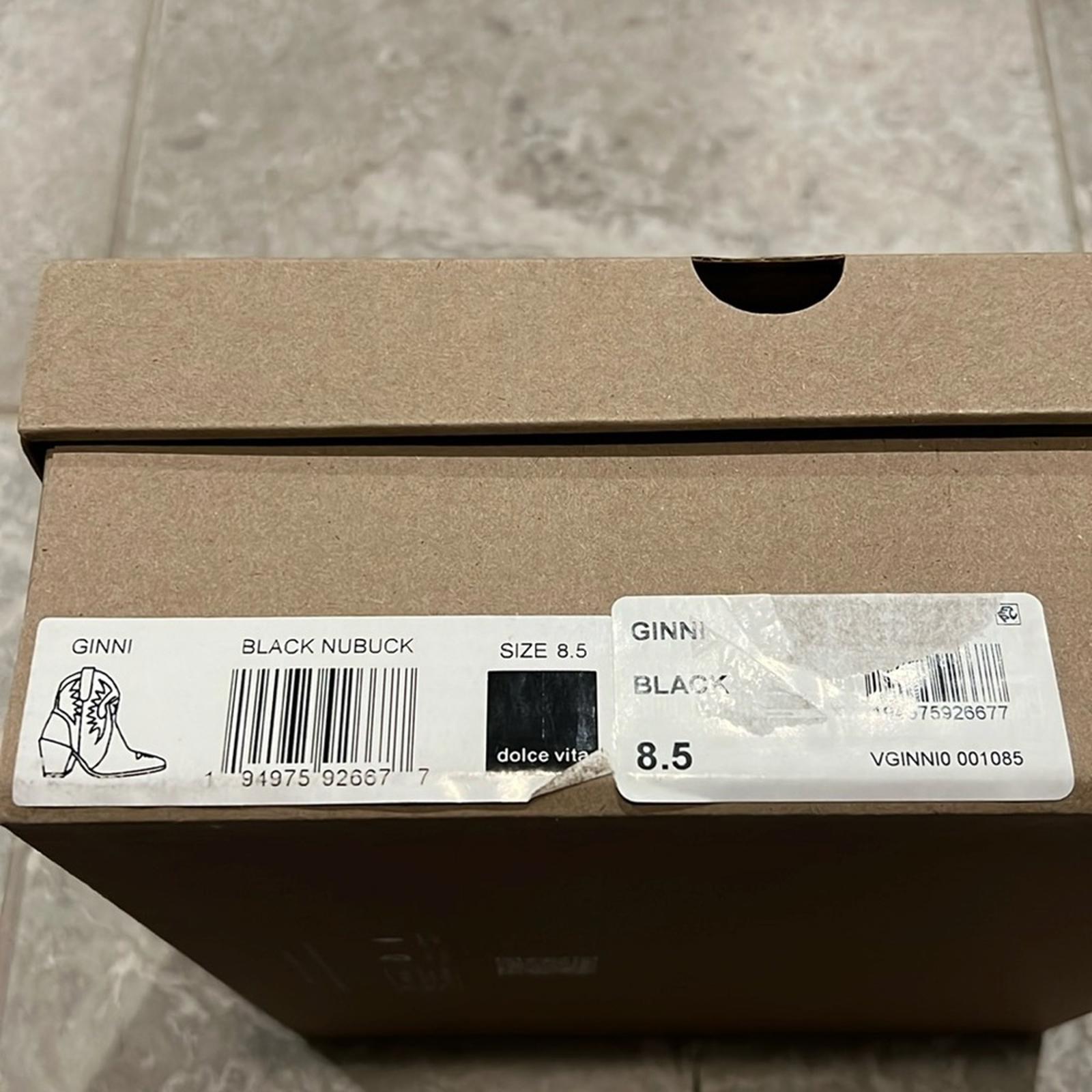 Dolce Vita Ginni Pull On Pointed Booties in Black Nubuck Size 8.5 New in Box