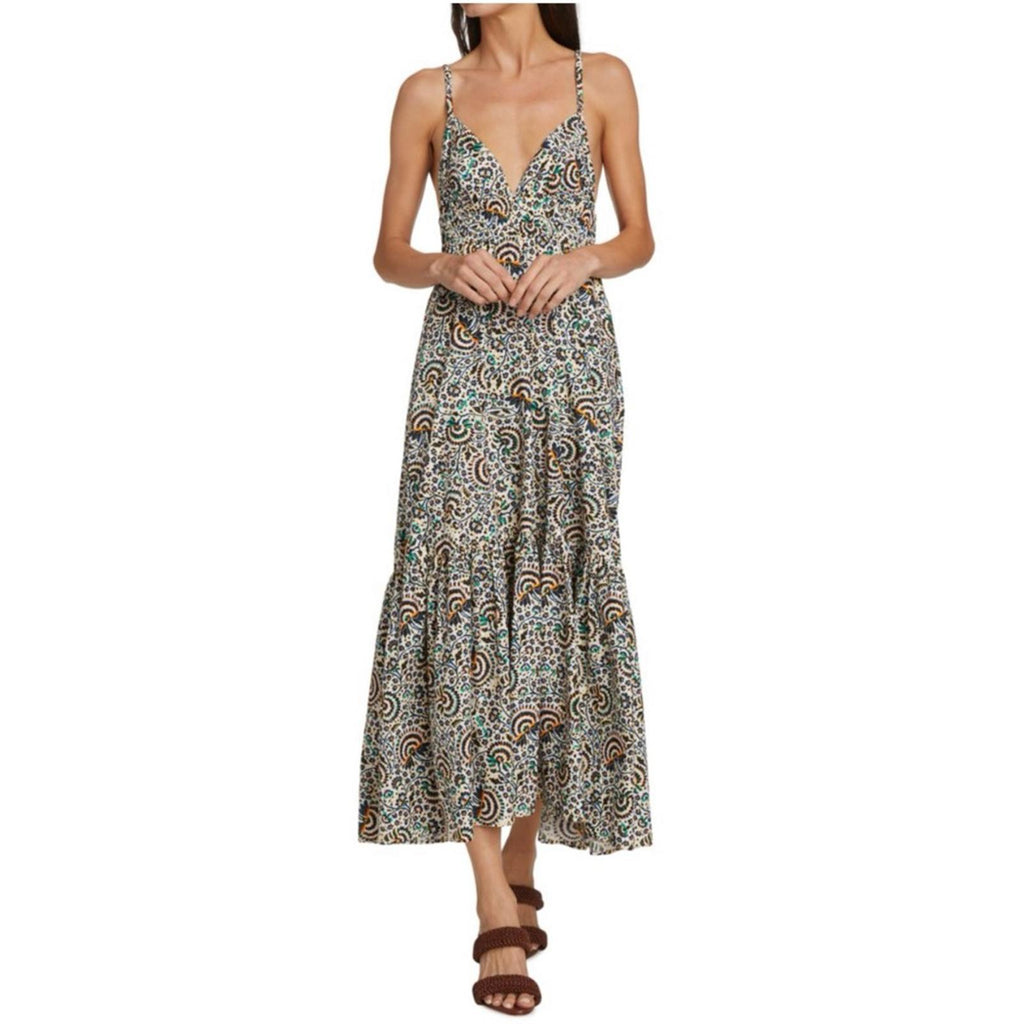 A.L.C. Rhodes Printed Open Back Maxi Dress, NWT, Size 4