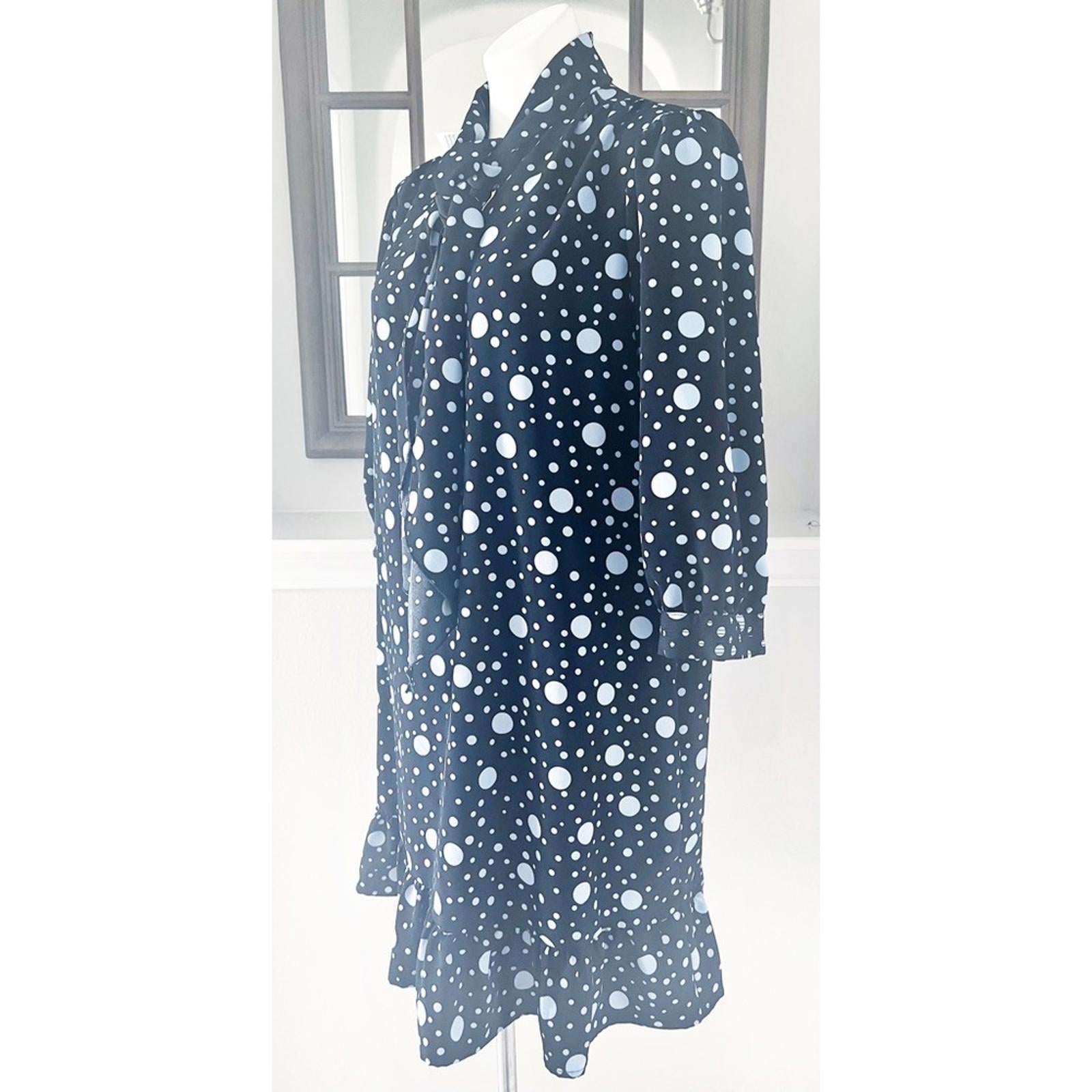 Who What Wear Polka Dot High Neck Shift Mini Dress Size L, New w/o Tag