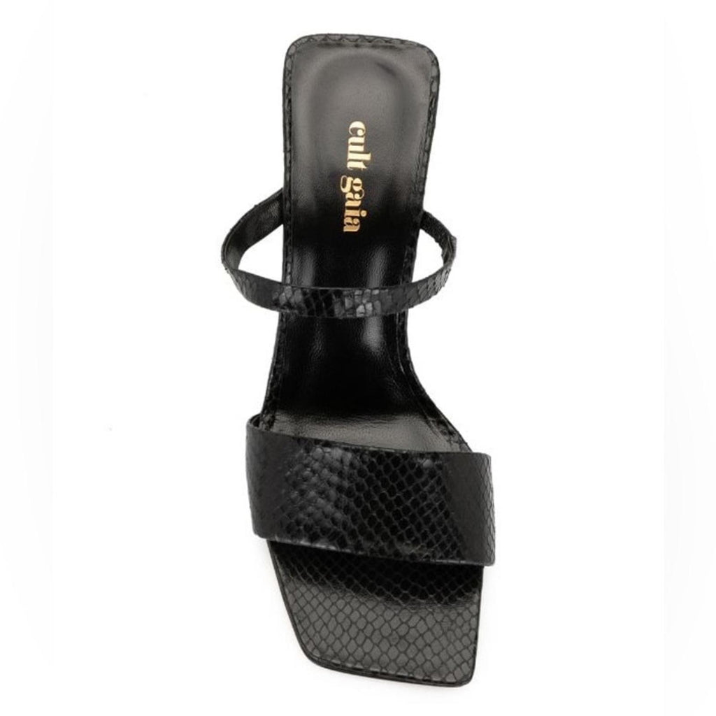 Cult Gaia BLACK Rene Cut-Out Heel Sandals, Size 37 x Revolve New in Box +DustBag