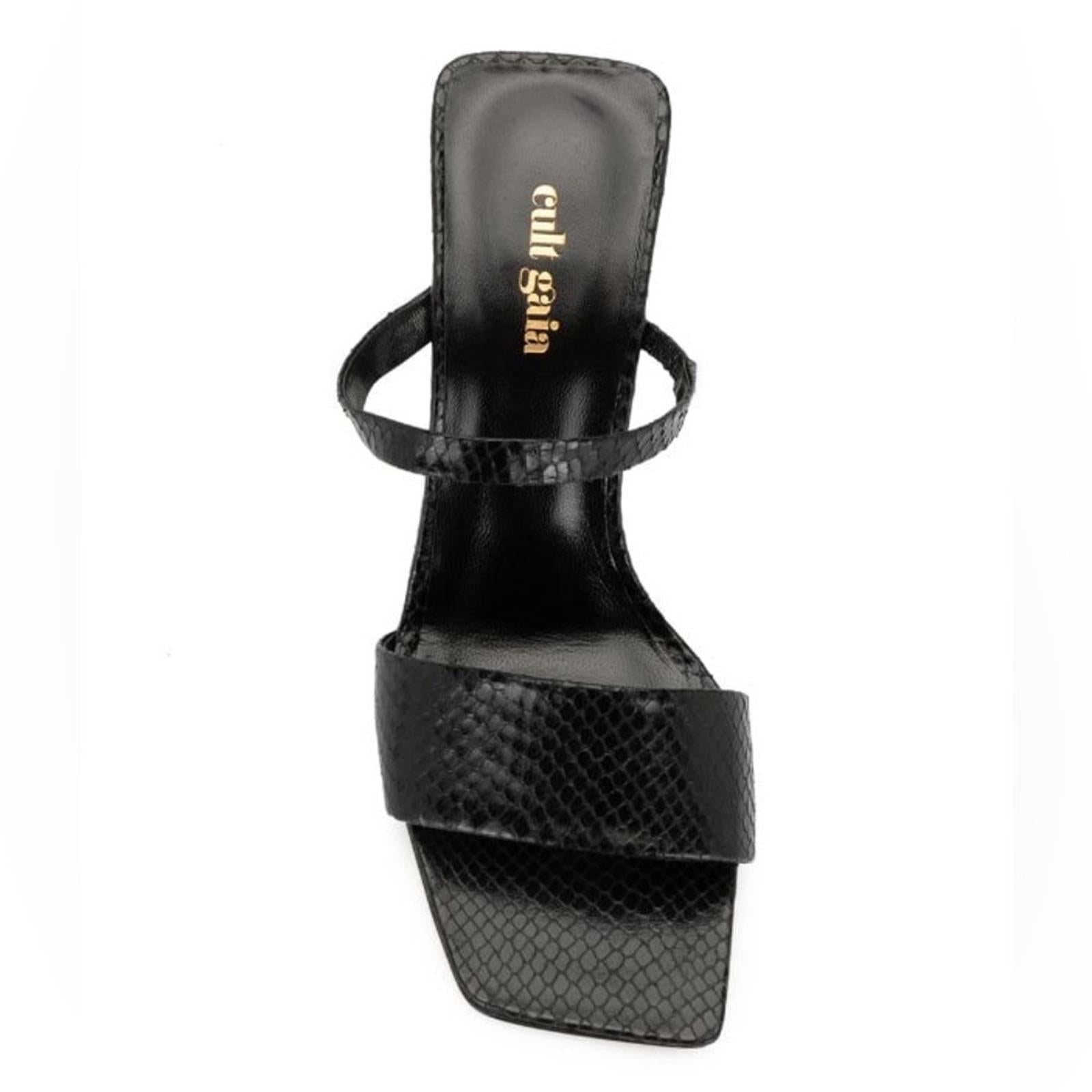 Cult Gaia BLACK Rene Cut-Out Heel Sandals, Size 37 x Revolve New in Box +DustBag