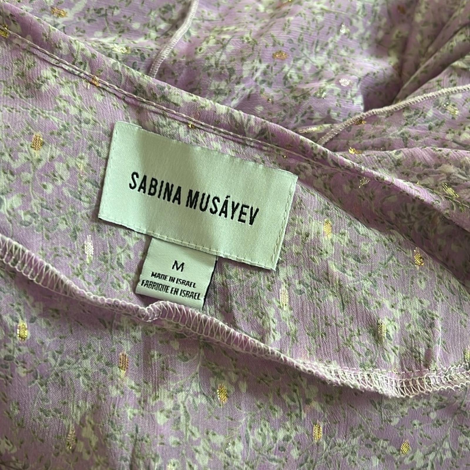 NEW Sabina Musayev Nogatin Fairy Prairie Lilac Mini Dress Size M New w/o Tag