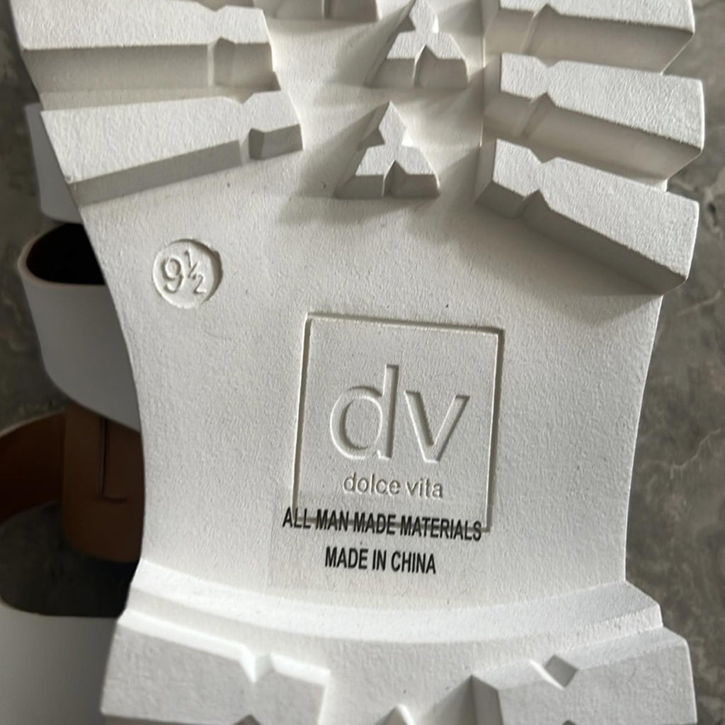 DV by Dolce Vita Loera Platform Sandals in White, Size 9.5 NEW w/o Box