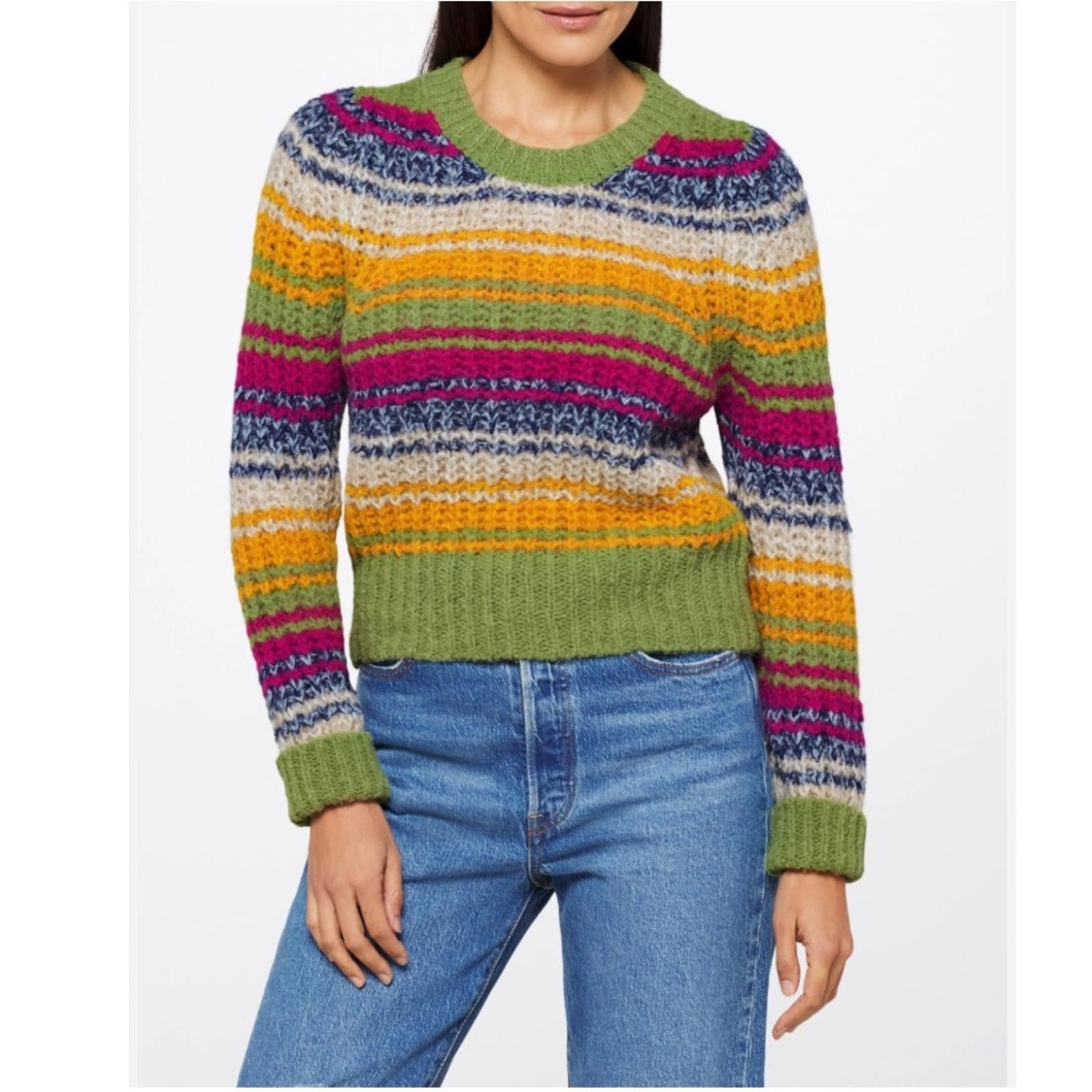 NEW MOTHER The Inset Puff Sleeve Jumper Sweater, Size L New w/Tag Retail $325