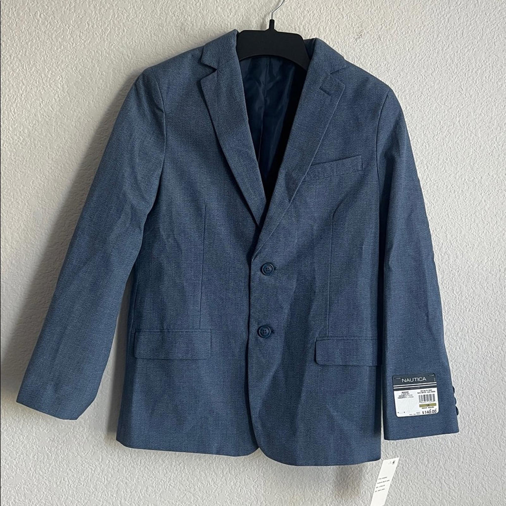 Nautica 2-Piece Micro Texture Suit in Blue, Big Boys Size 14, NEW $140
