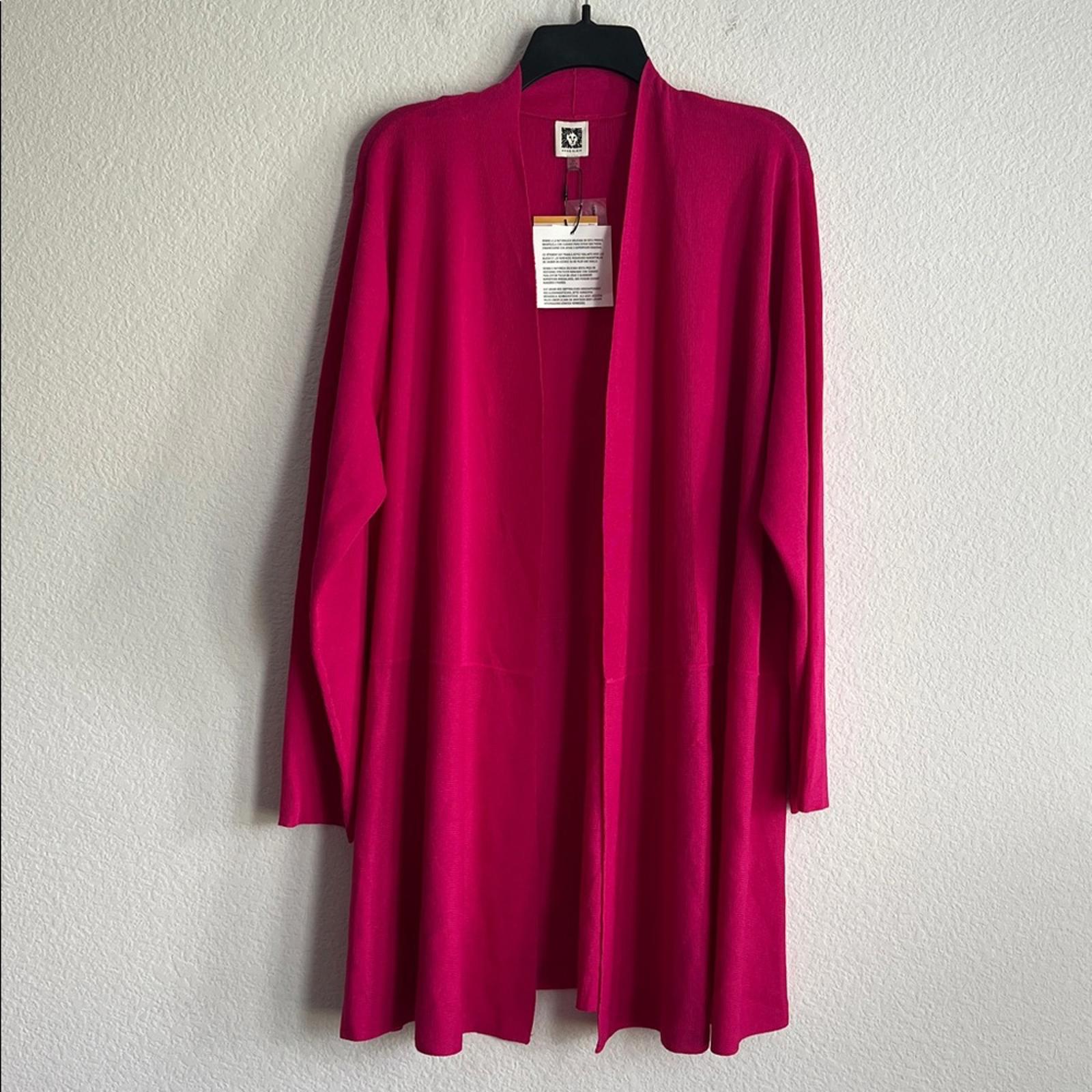 Anne Klein Women’s Monteray Open-Front Cardigan in Pink, Plus Size 3X, NEW