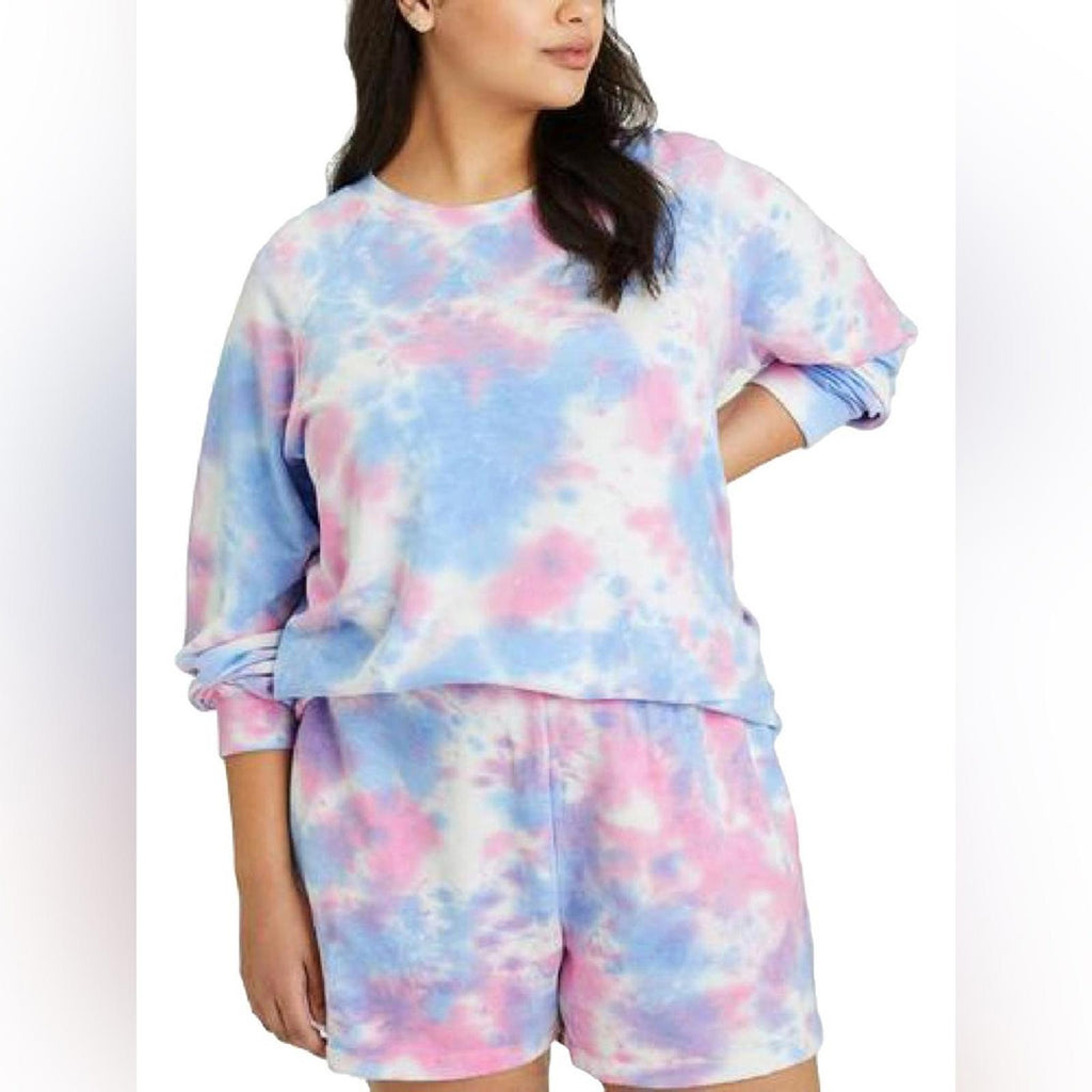 Sanctuary Happy Days Ombre Raglan Comfy Crewneck Sweatshirt, Size XS New w/Tag