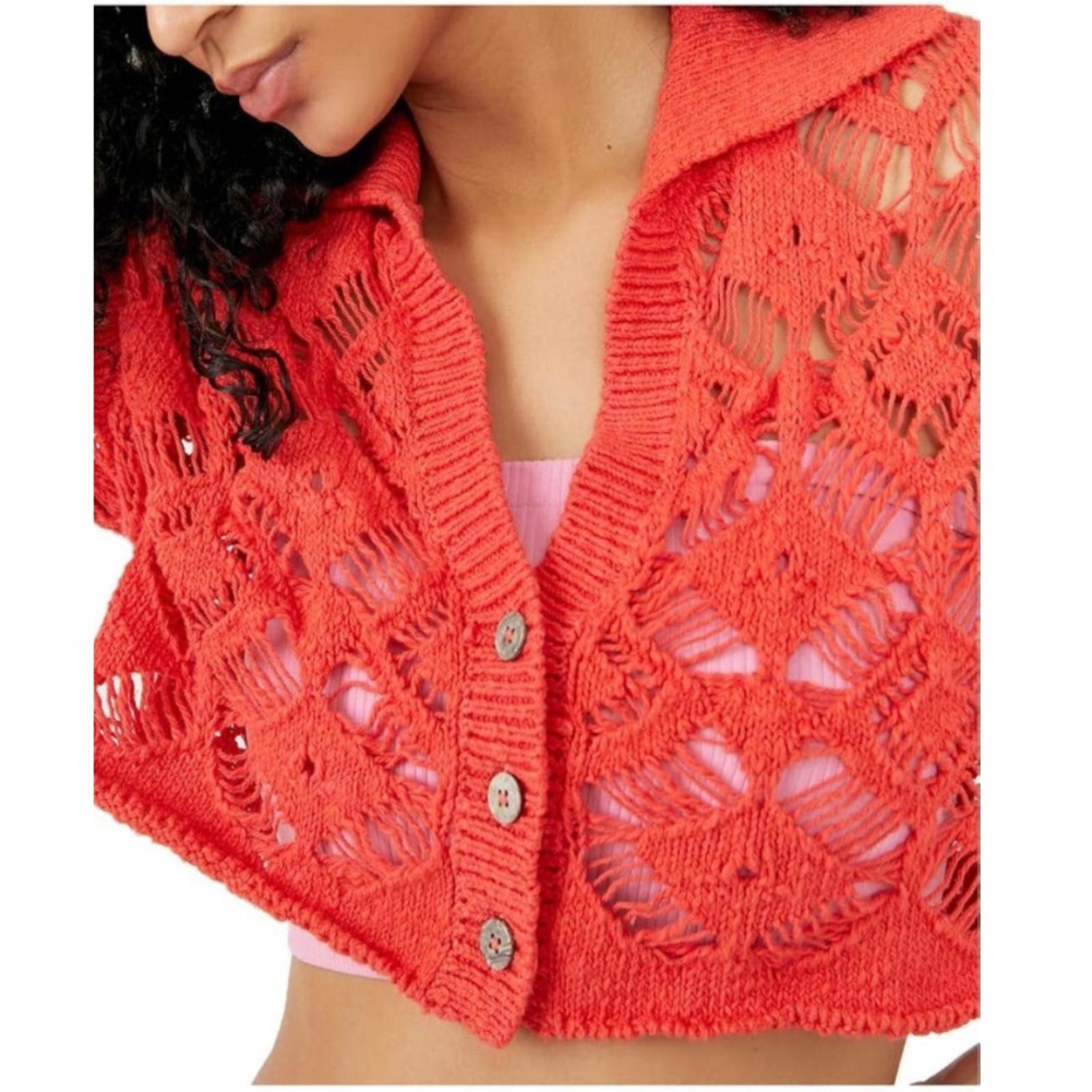 Free People Sedona Cardi in Guava Berry, Size XS New w/Tag Retail $128